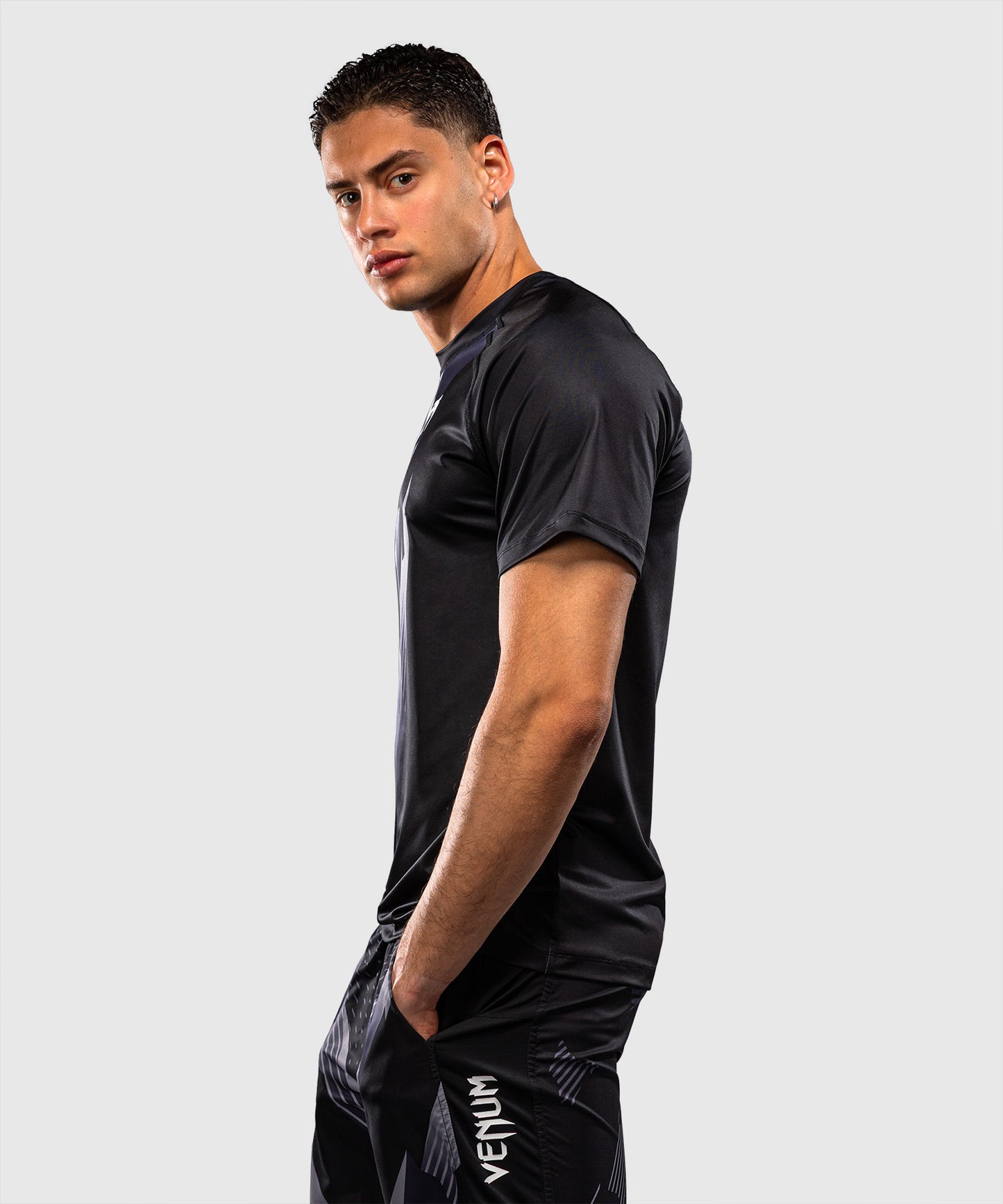 Venum No-Gi 6.0 Dry-Tech T-Shirt - Schwarz/Weiß