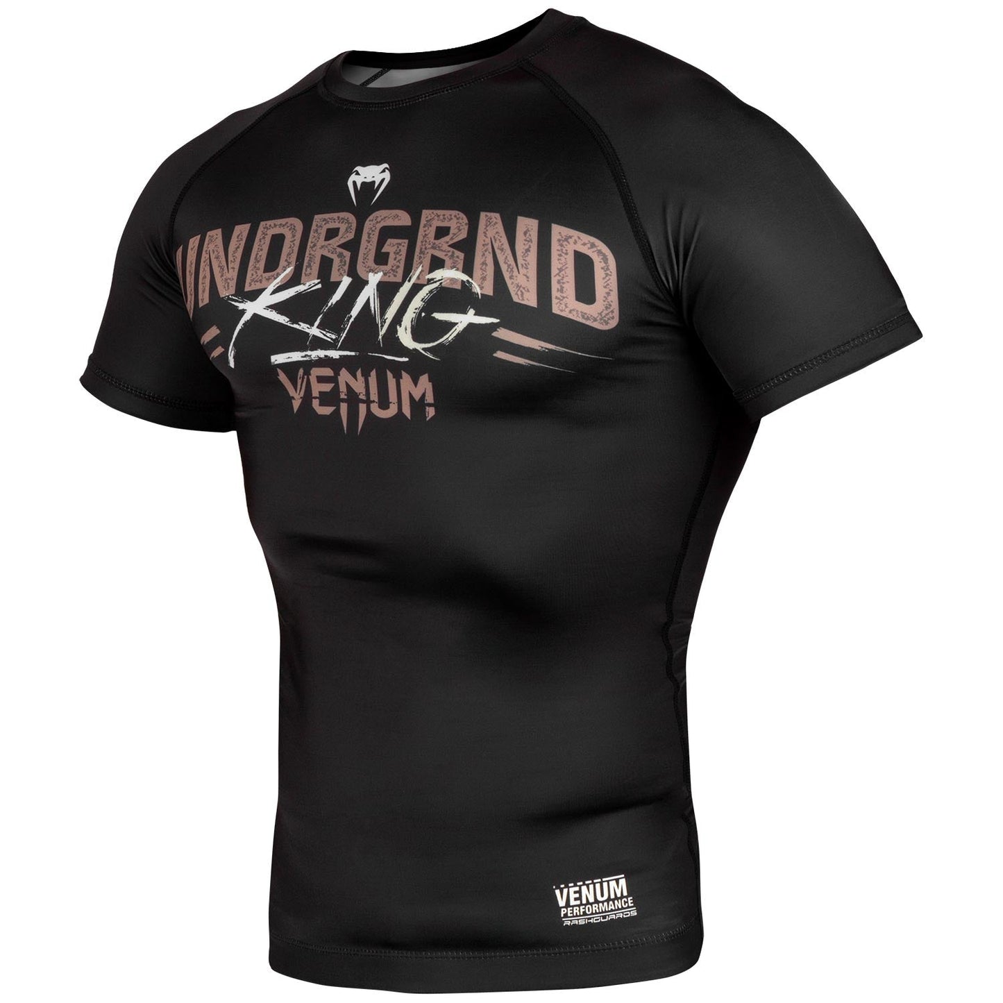 Rashguard Venum Underground King - Short Sleeve - Black/Sand