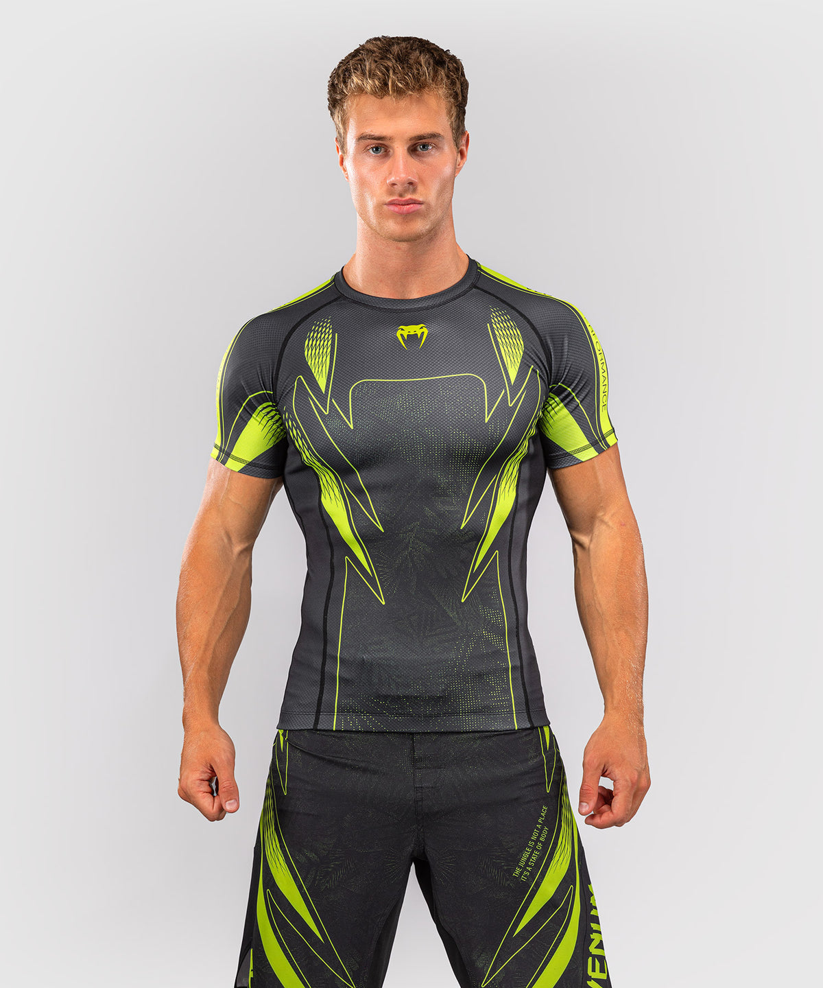 Venum Amazonia Reborn Camiseta de compresión de manga corta - Negro/Verde
