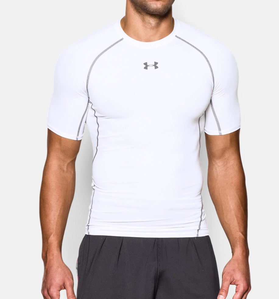 T-shirt de compression Under Armour HeatGear® - Manches courtes - Blanc