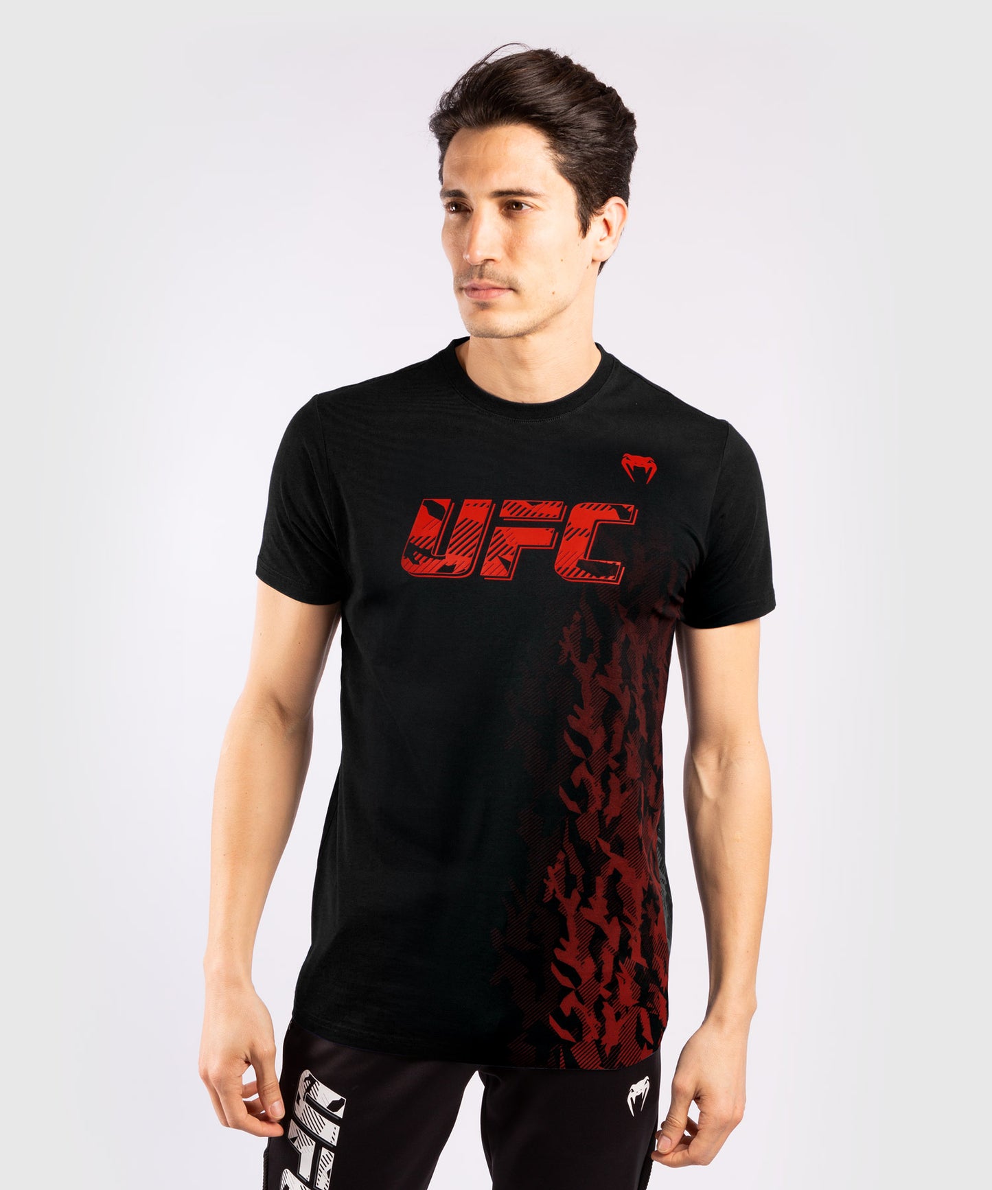 T-shirt Manches Courtes en Coton Homme UFC Venum Authentic Fight Week - Noir