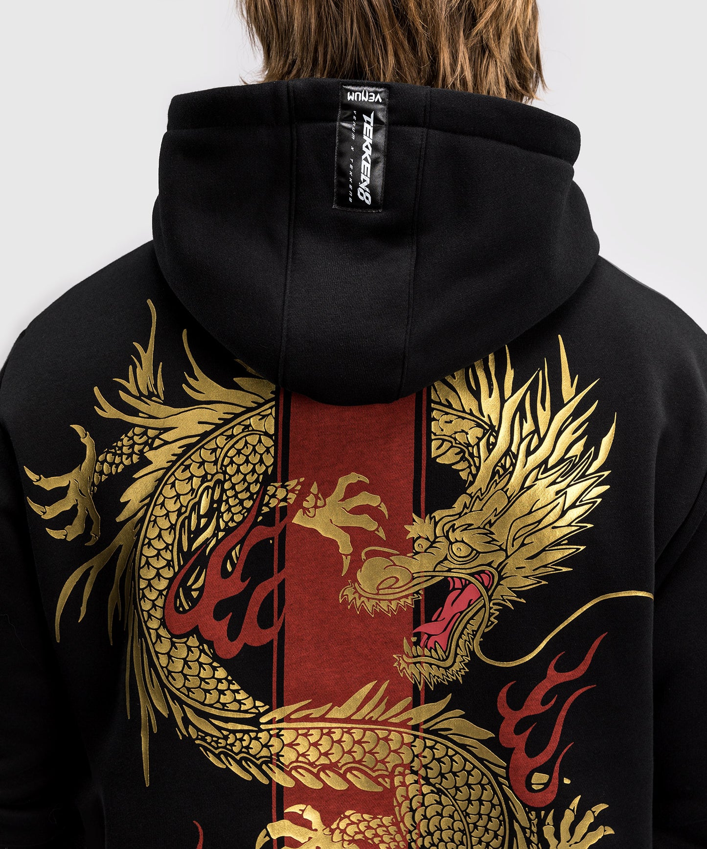 Venum x Tekken 8 Hooded Sweatshirt - Marshall Law - Black/Red/Gold
