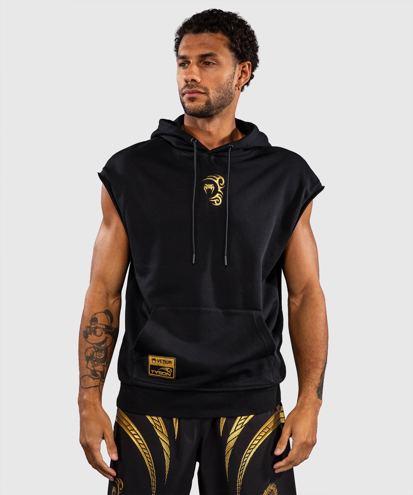 Venum x Mike Tyson Tiger Felpa con Cappuccio Senza Maniche - Nero/Oro