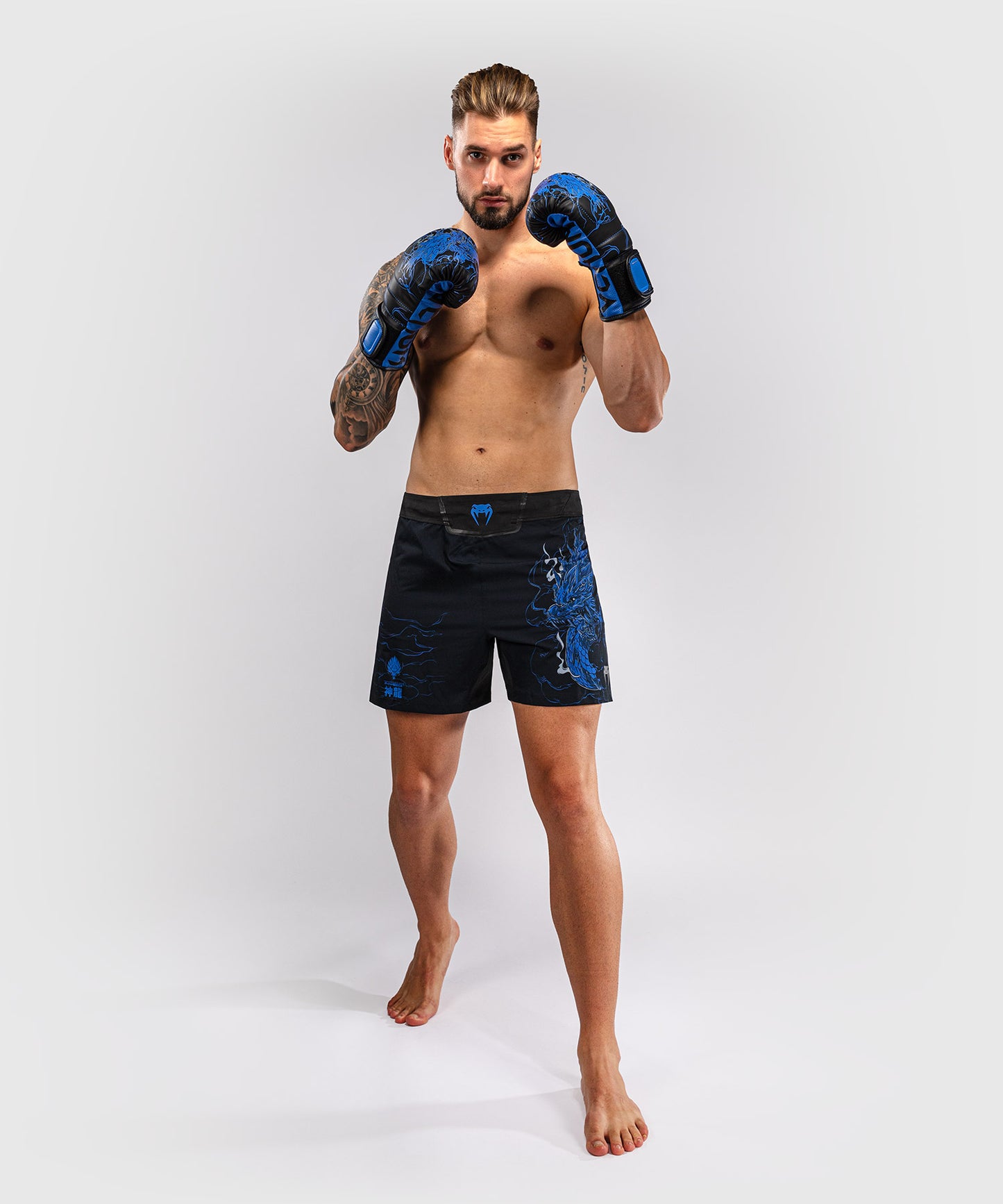 Venum Thunder Dragon Pantaloncini da Combattimento – Nero/Blu Reale
