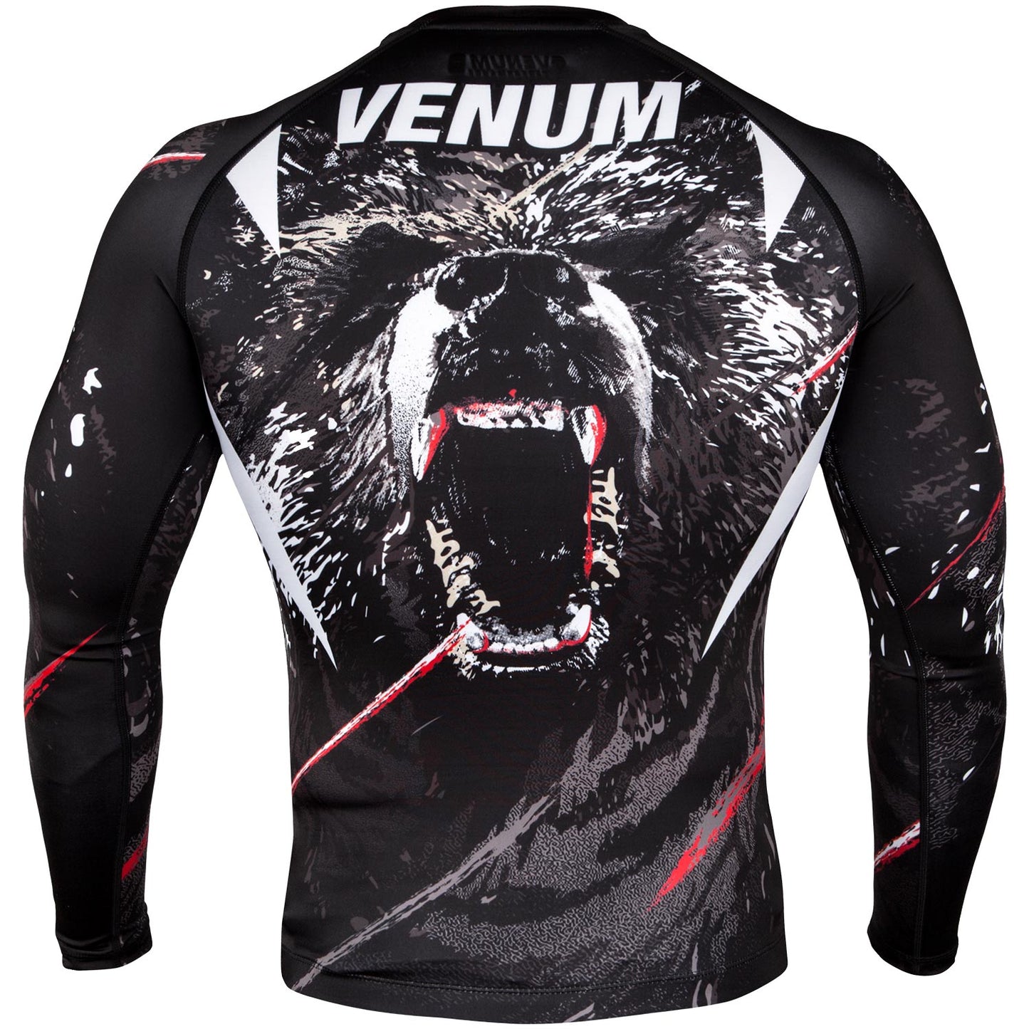 Rashguard Venum Grizzli - Manches longues - Noir/Blanc