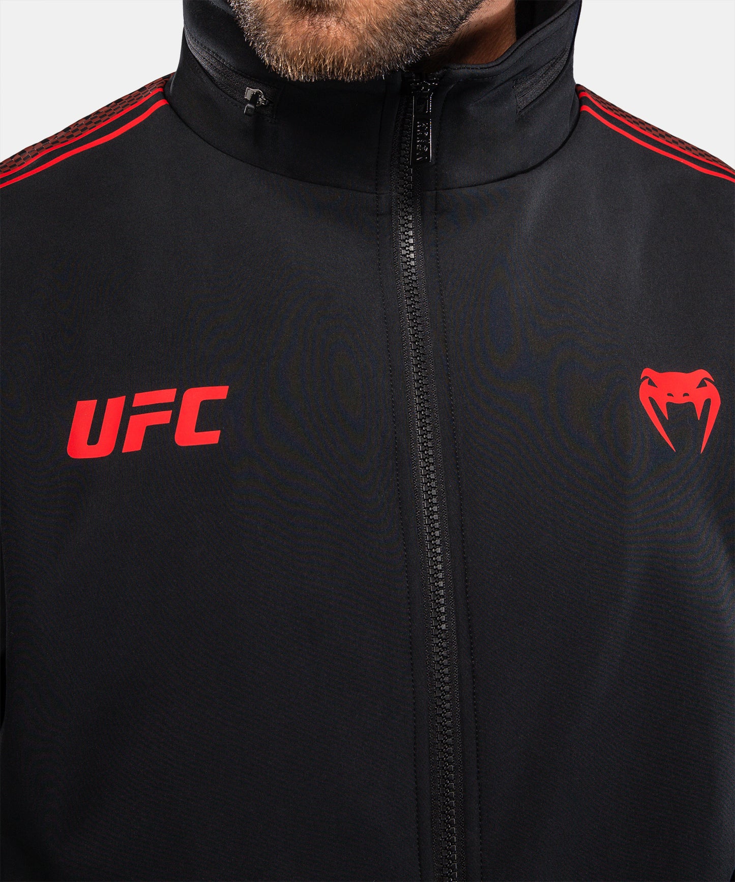 Venum UFC Unity by Venum Authentic Fight Week Herren-Kapuzenjacke mit Reißverschluss - Schwarz