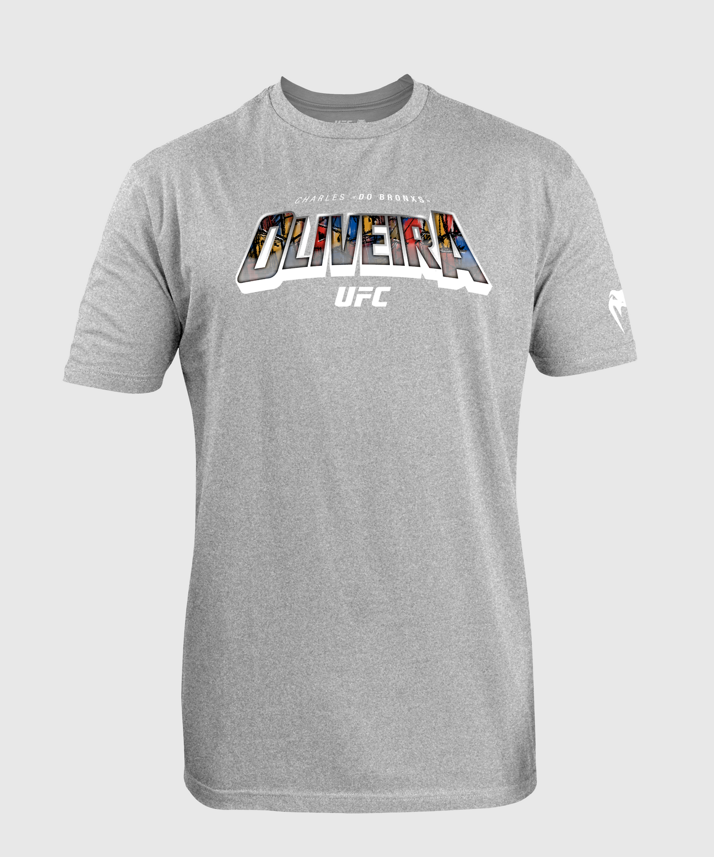 T-shirt pour Hommes UFC Unrivaled by Venum Charles Oliveira - Gris Mélangé