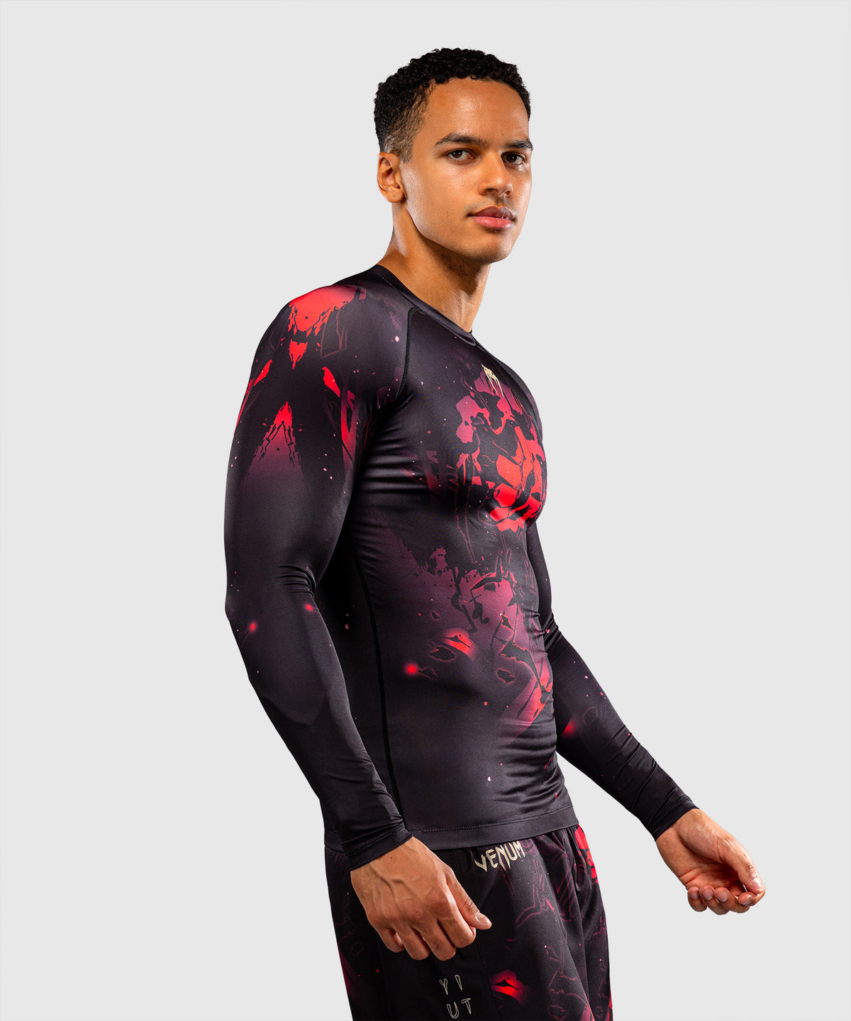 Jujutsu Kaisen x Venum Itadori Langarm Rashguard – Schwarz/Rot
