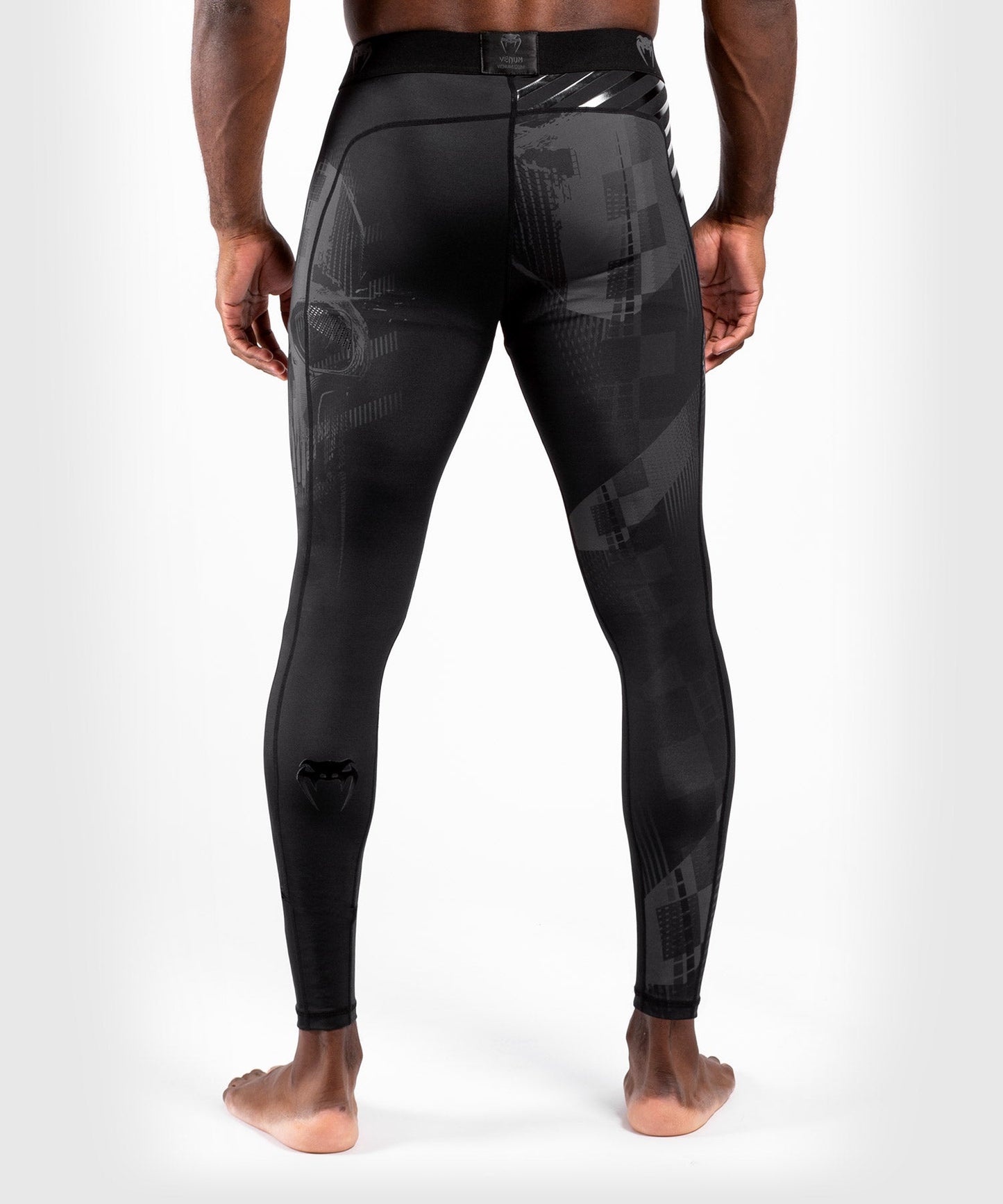 Venum Skull Compression Pants - Black/Black