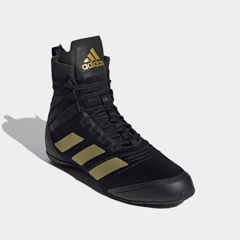 Chaussures de boxe Adidas Speedex 18 - Noir/Or Mat