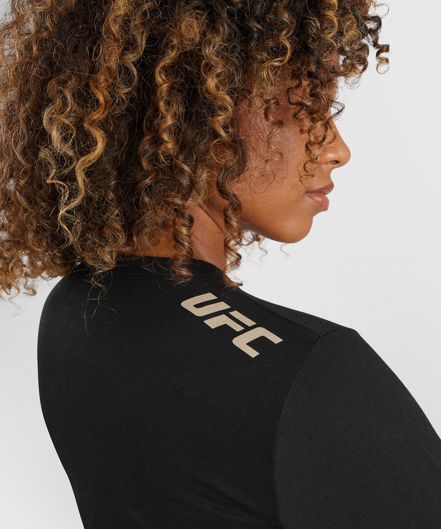 T-shirt à manches longues en coton pour Femmes UFC Adrenaline by Venum Fight Week - Noir