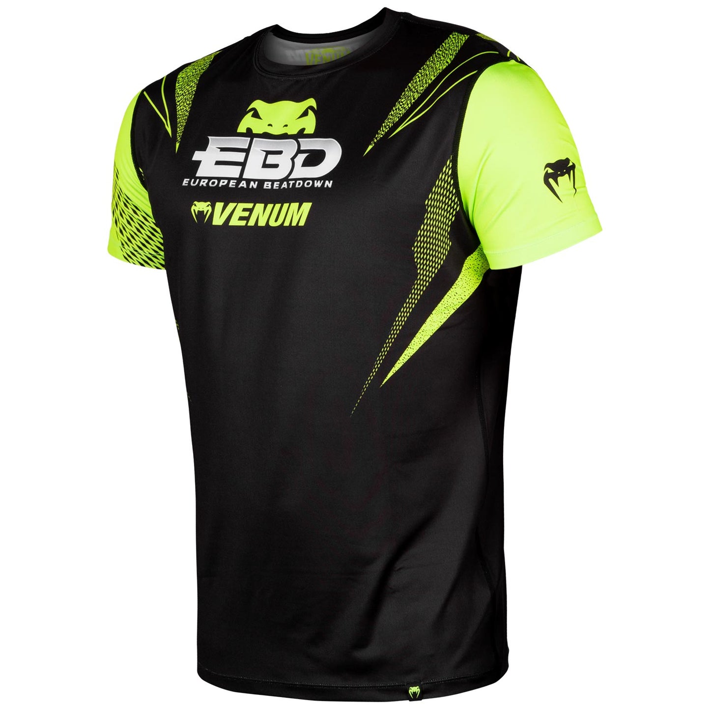 Dry Tech Venum European Beatdown T-shirt - Black/Fluorescent Yellow