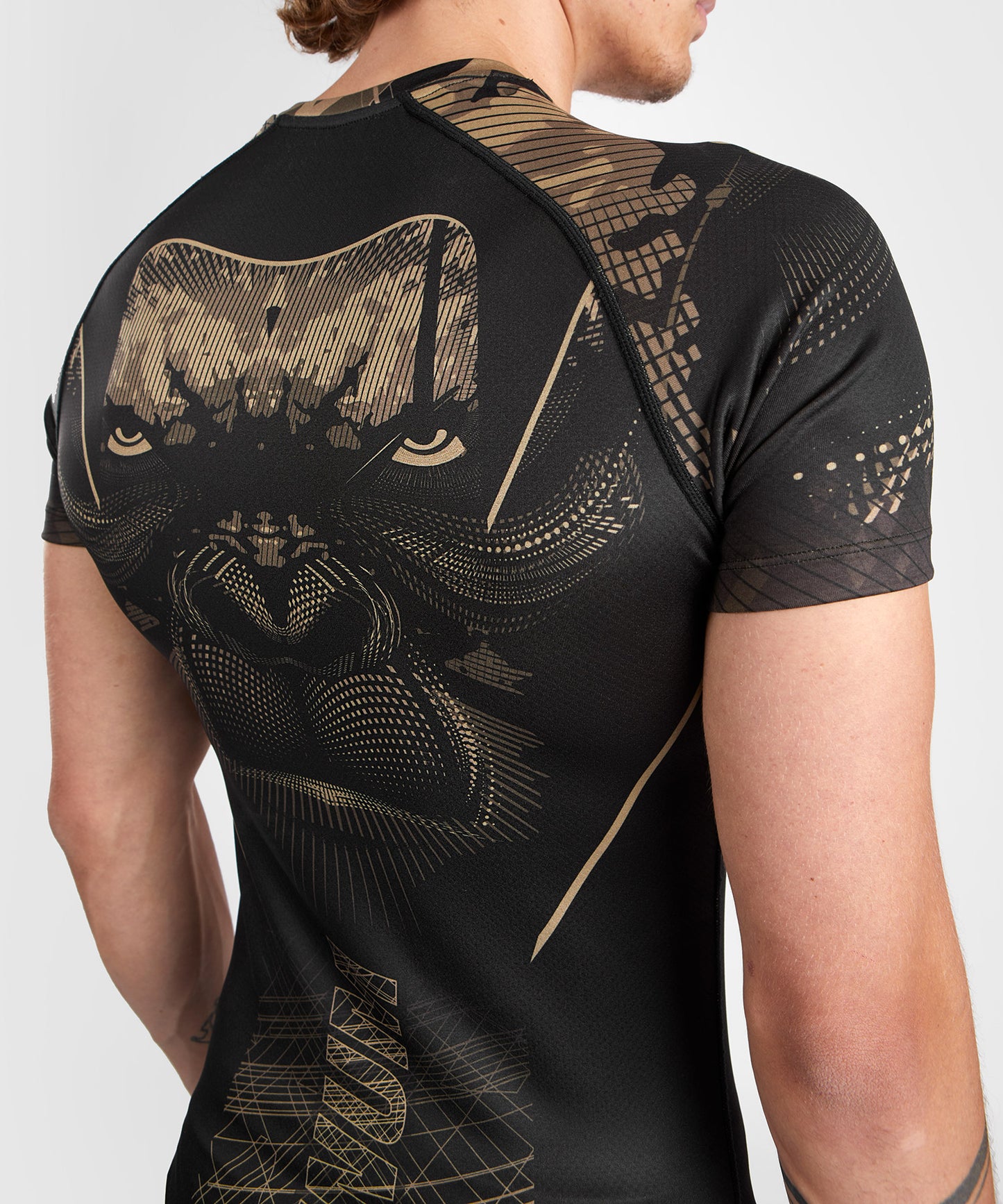 Venum Gorilla Jungle Rashguard Short Sleeves - Black/Sand