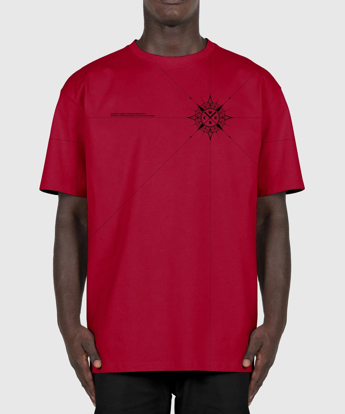 Wicked One Compass Oversize T-Shirt - Red