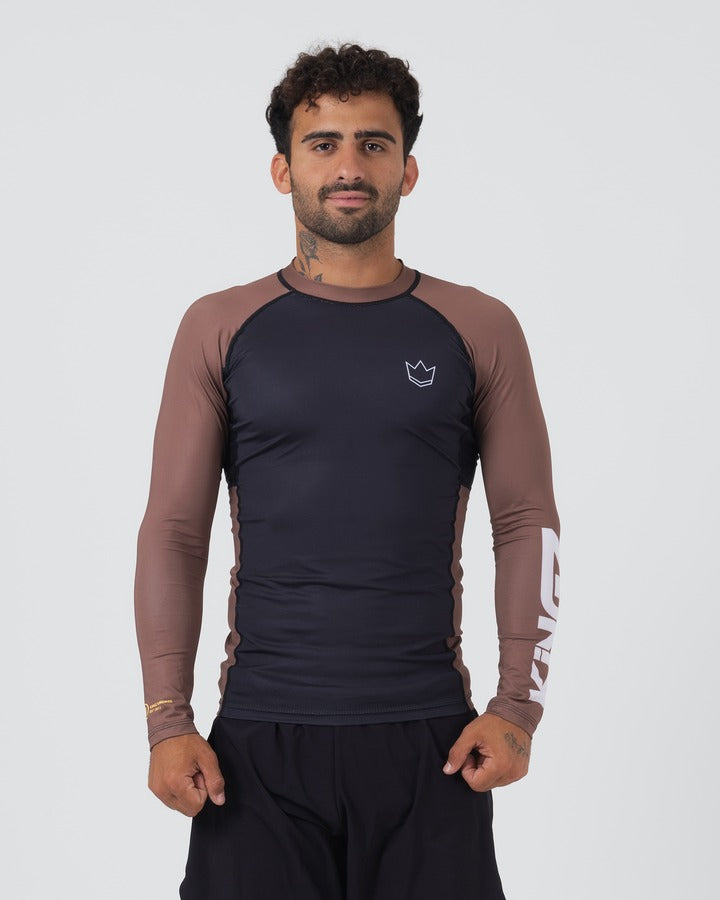 Rashguard À Manches Longues Kingz Ranked Performance V2 - Marron