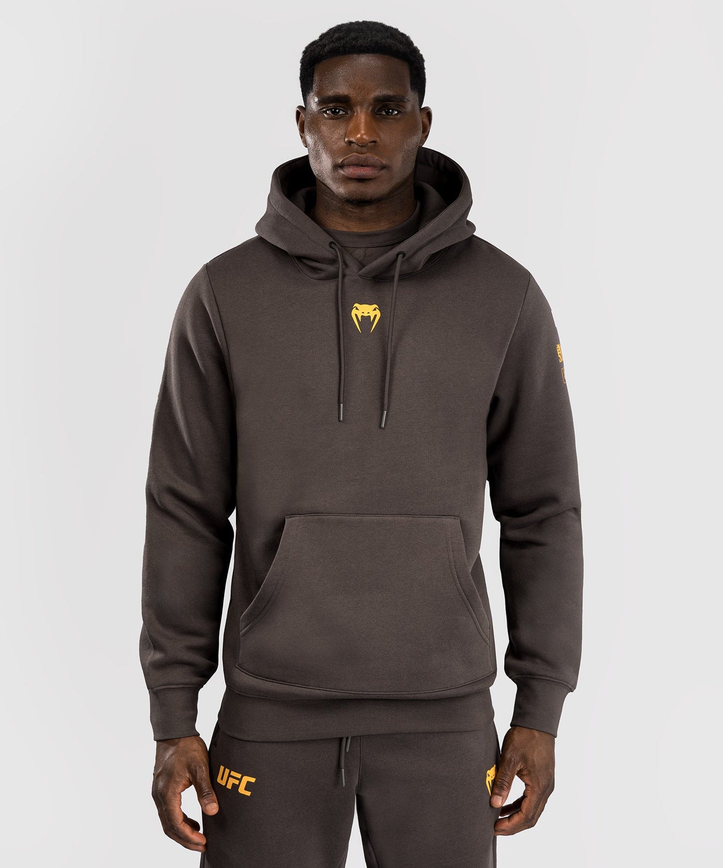 UFC Fusion by Venum Fight Week Men's Hooded Sweatshirt - Terrestrial Brown