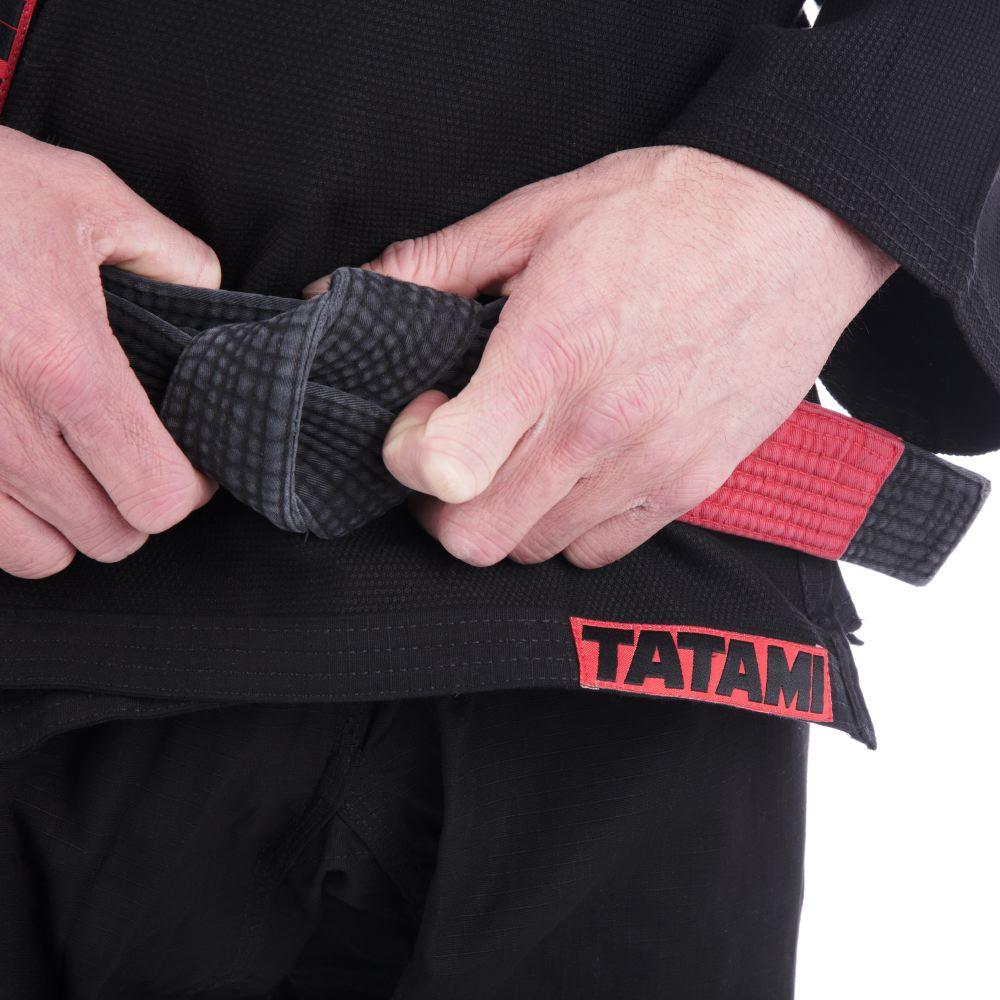 Tatami Fightwear Kimono JJB Red Bar - Nero