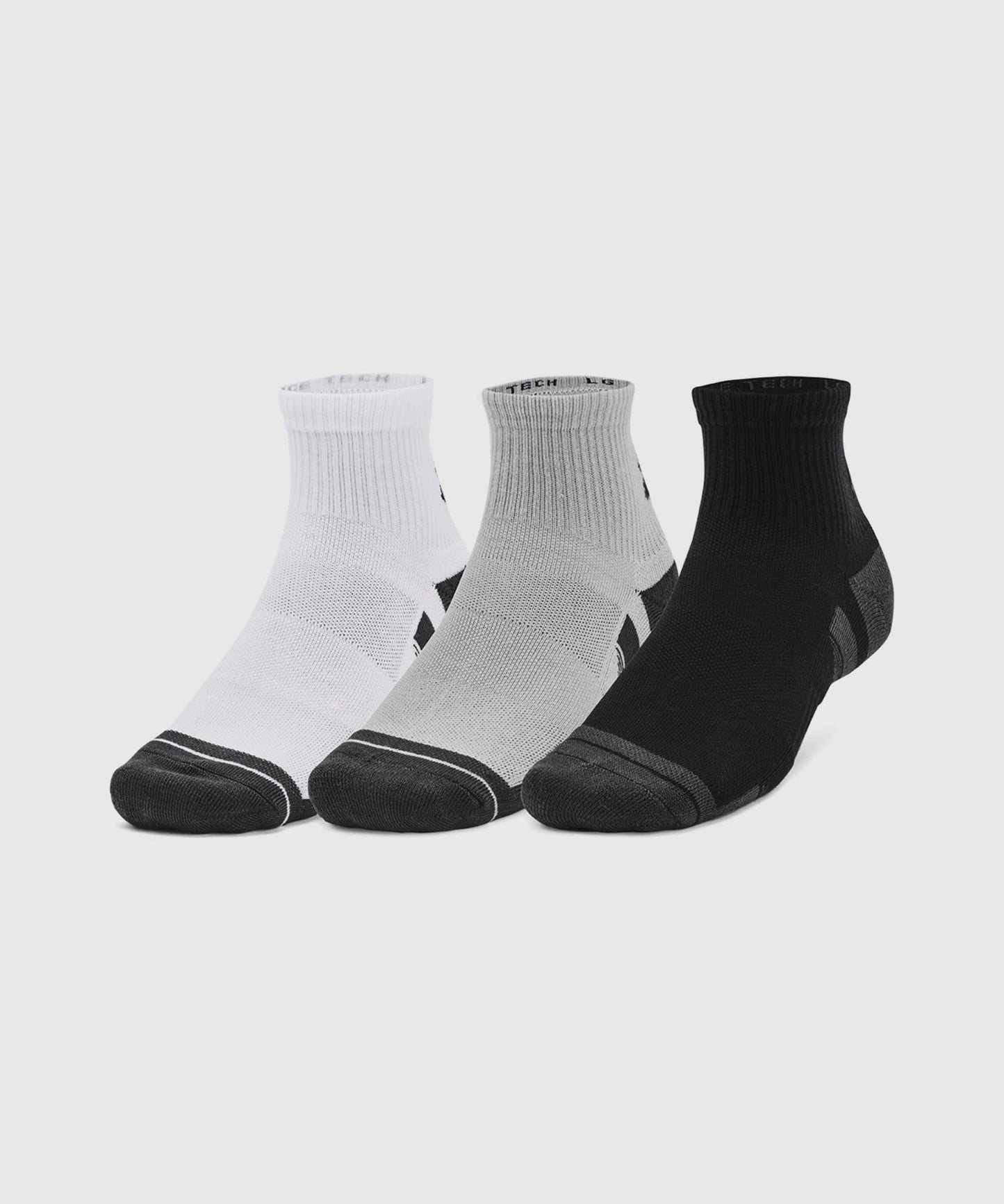 Under Armour Ua Performance Tech 3-Pack Mid-High Socks - White/Grey/Black