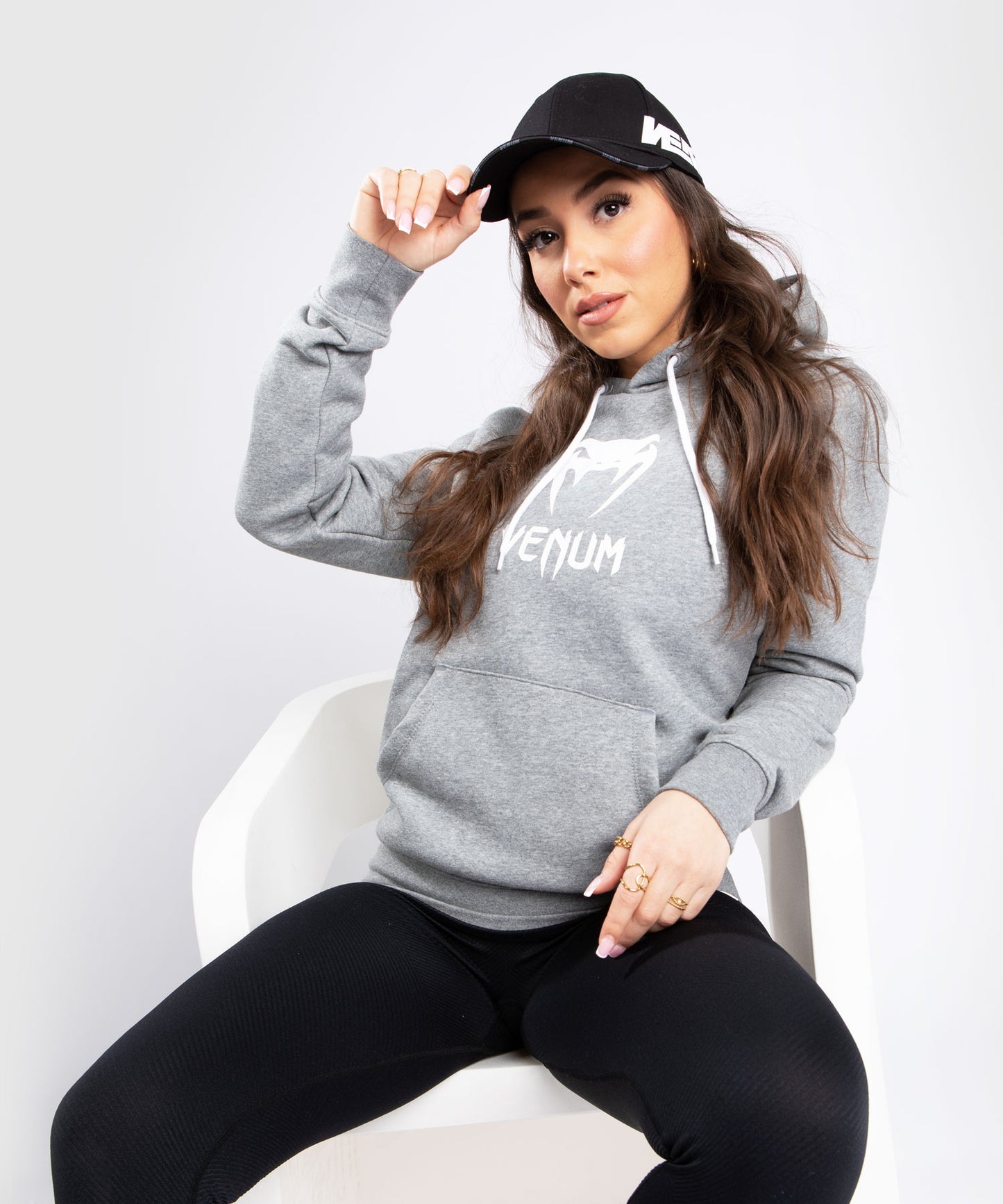 Venum Classic Kapuzen-Sweatshirt - Für Frauen - Hellgrau Meliert