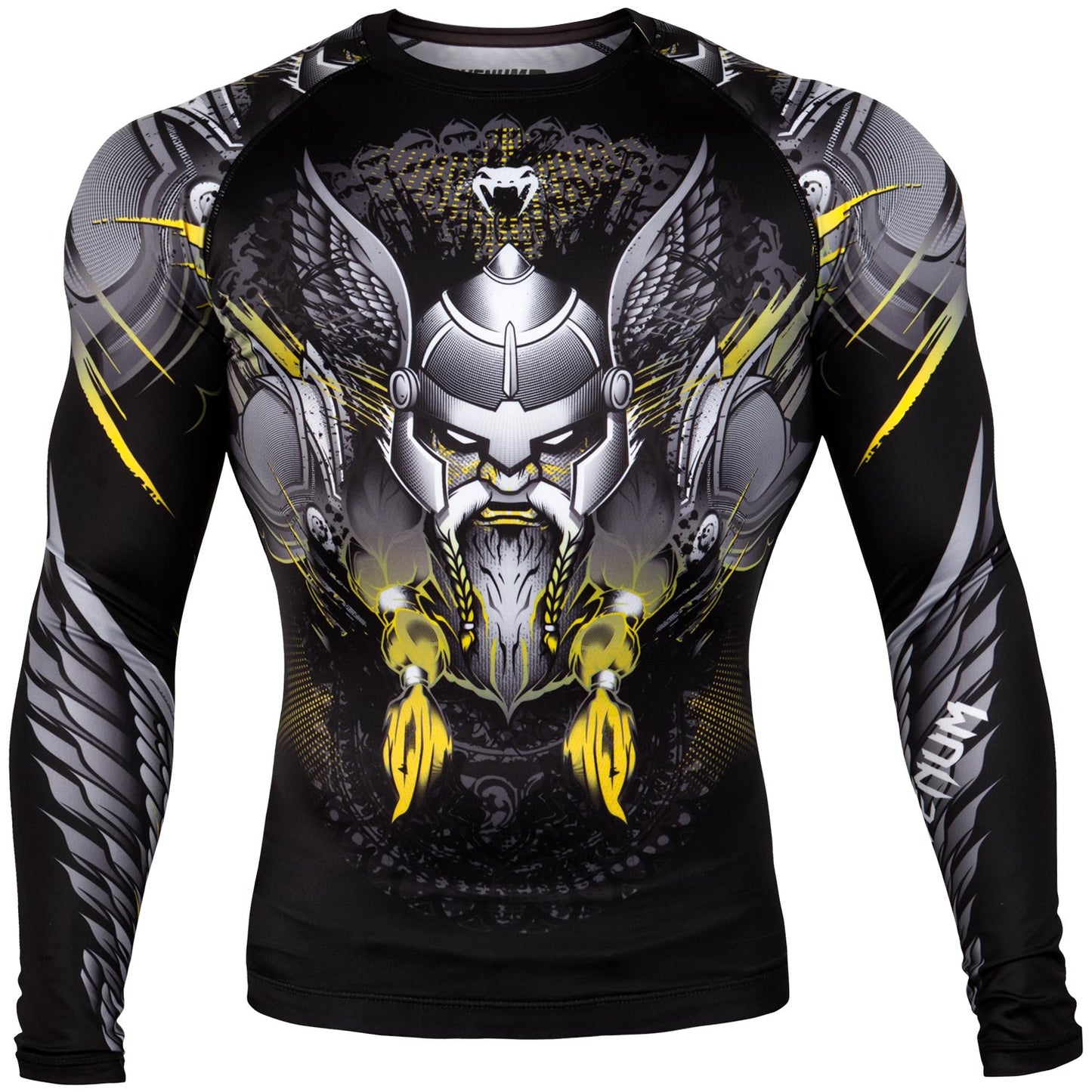 Venum Viking 2.0 Rashguard - Long Sleeves - Black/Yellow