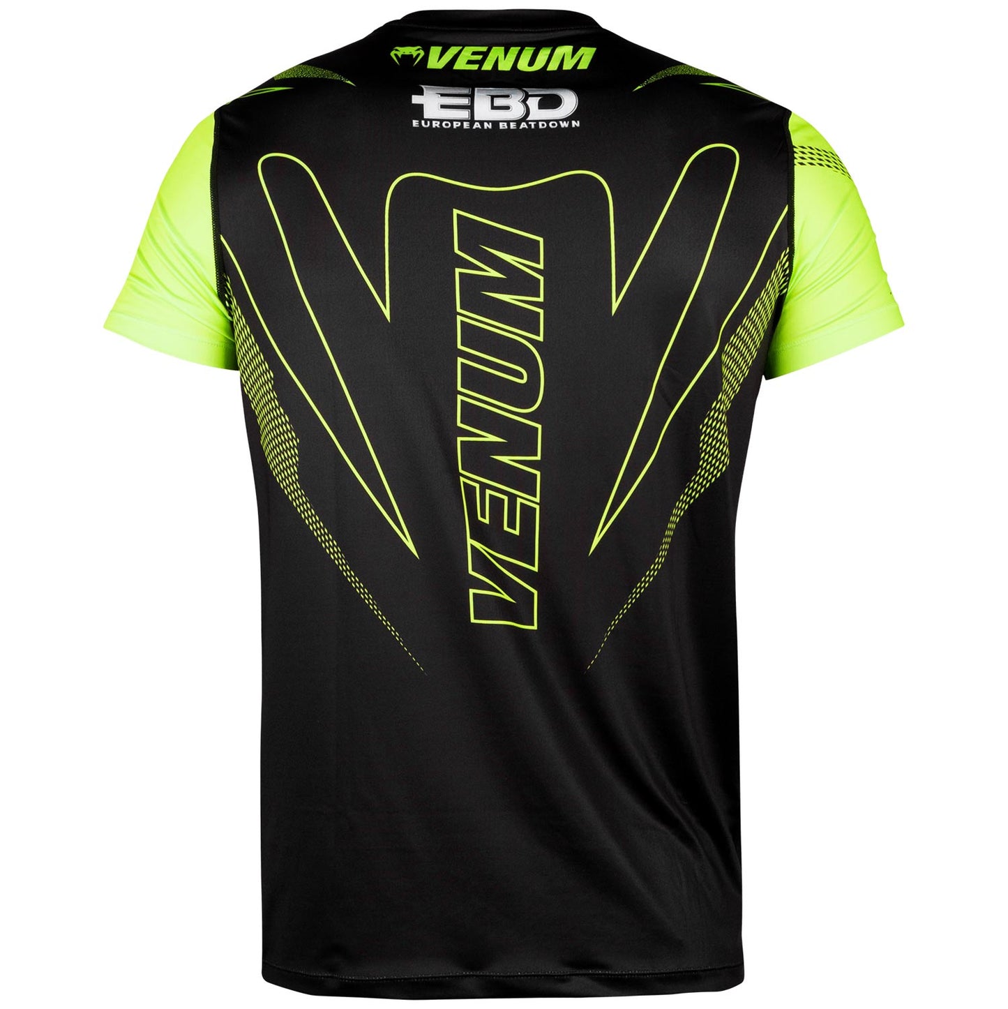 Dry Tech Venum European Beatdown T-shirt - Black/Fluorescent Yellow