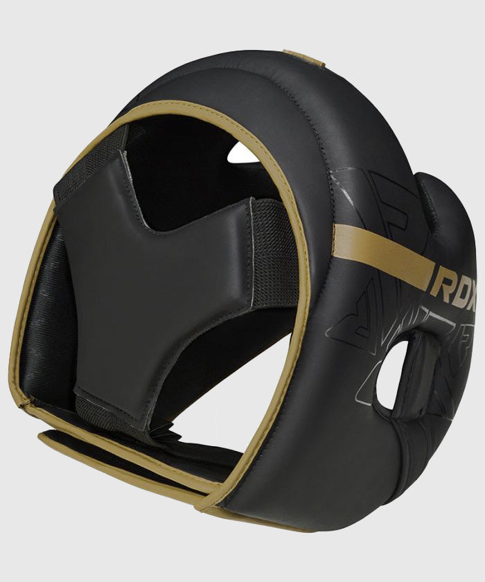 CASQUE DE BOXE F6 KARA RDX - NOIR/OR