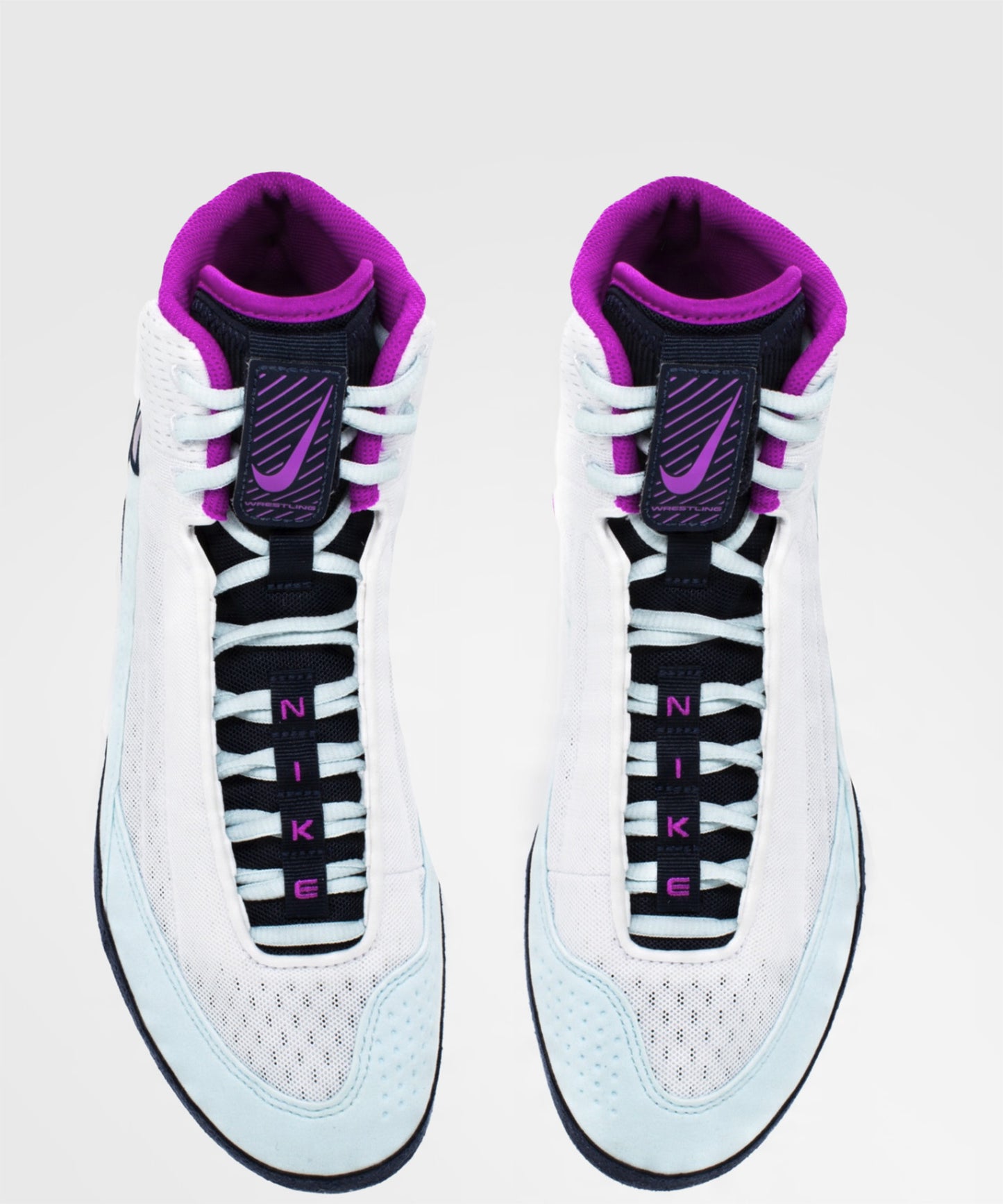 Nike Inflict 4 Wrestling Shoes - White/Violet/Blue