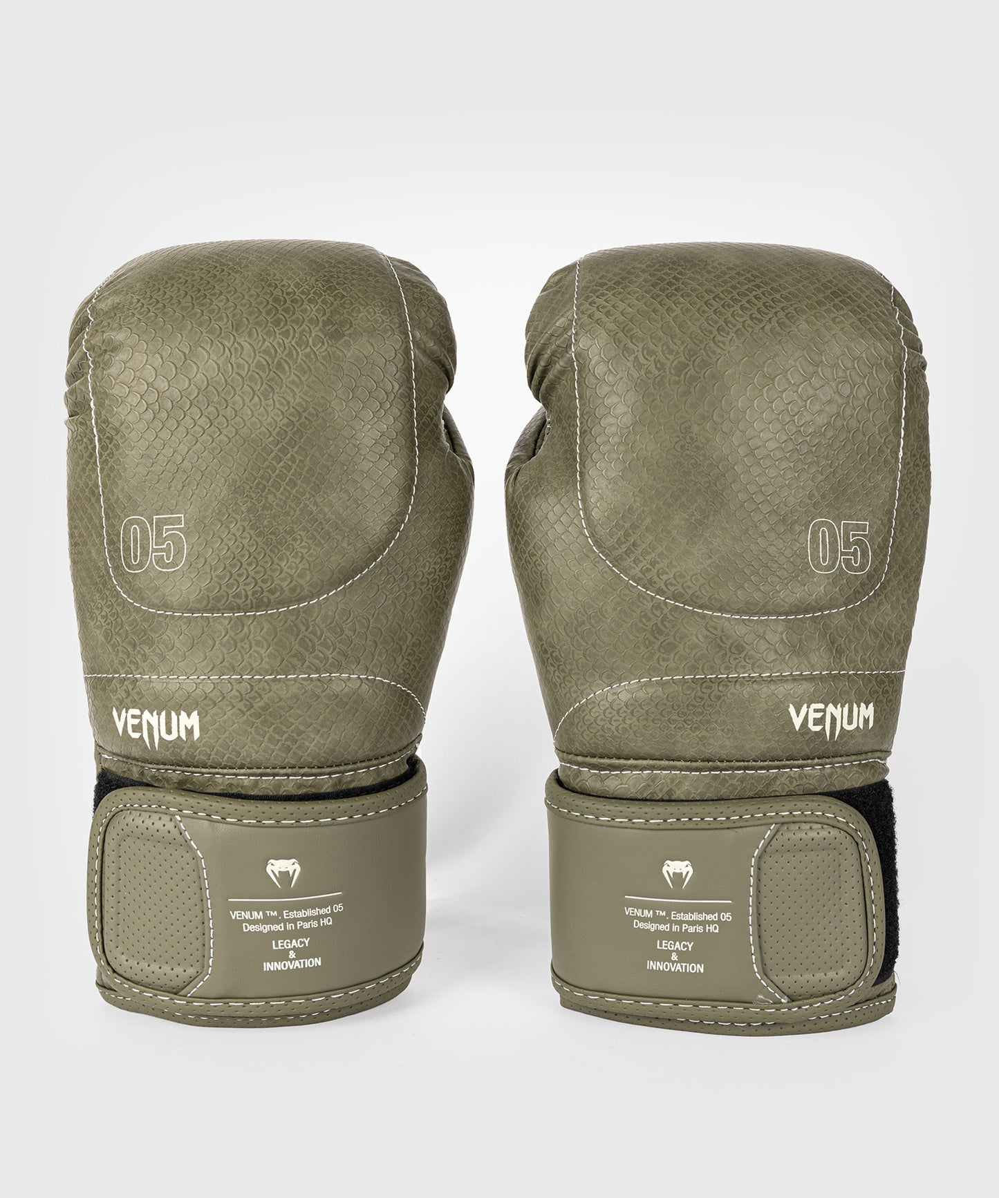 Venum Impact Evo Scales Boxing Gloves - Army Green