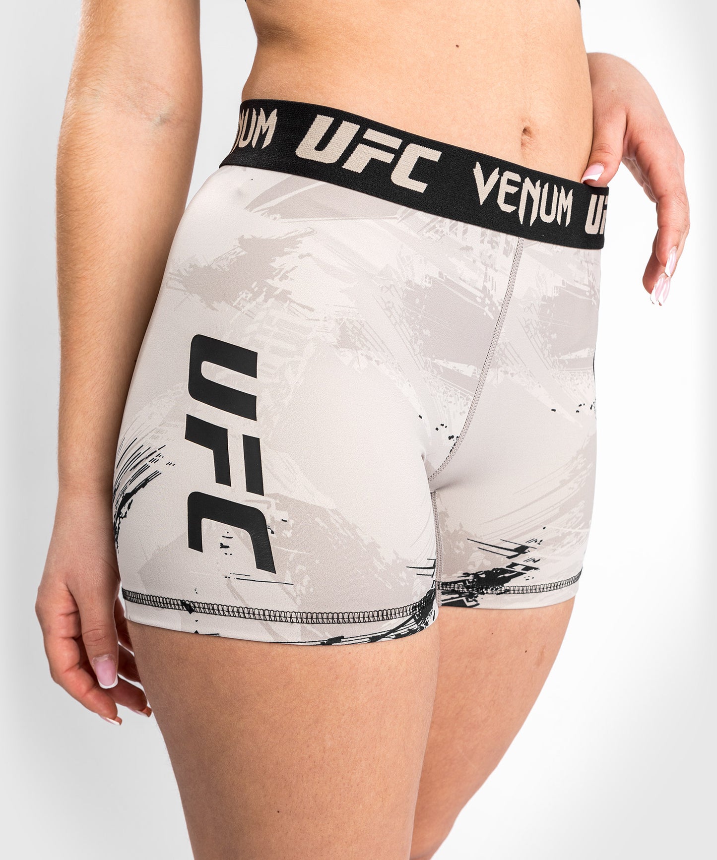 Short de compression UFC Venum Authentic Fight Week 2.0 - pour Femmes - Sable/Noir