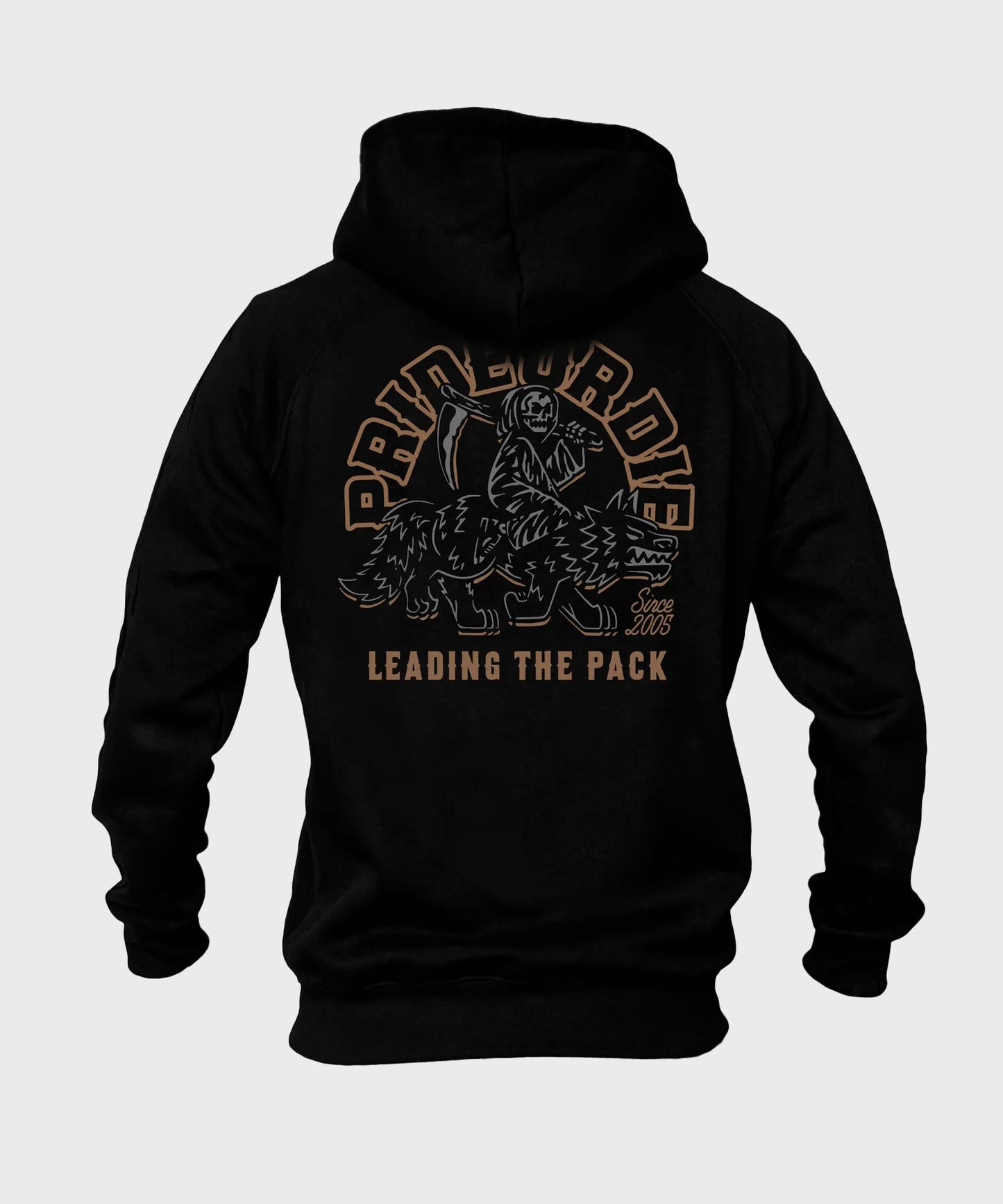 Kapuzen-Sweatshirt mit Reißverschluss Pride Or Die "Leading The Pack" - Schwarz