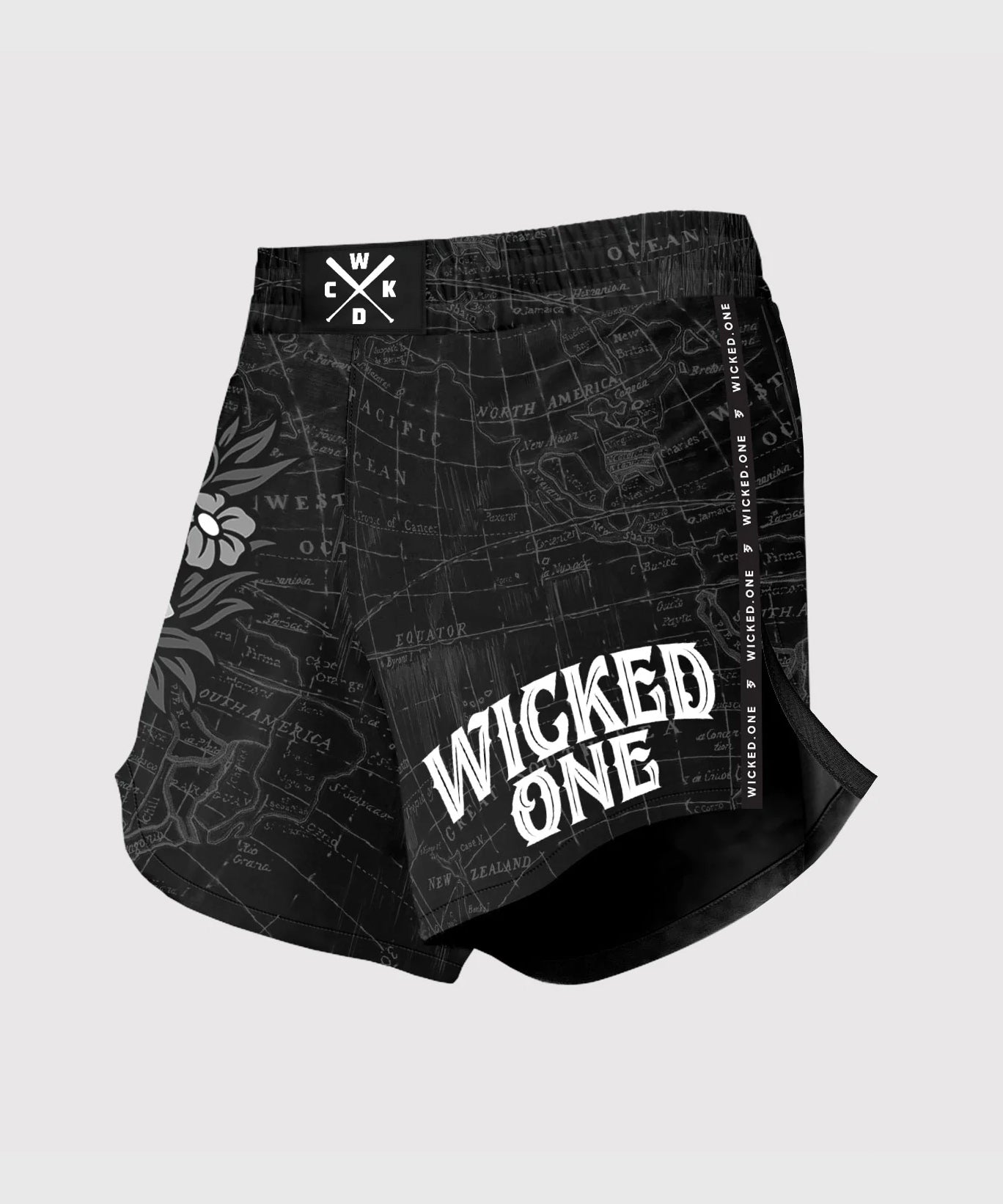 Wicked One Element Hacker Fight Shorts - Black