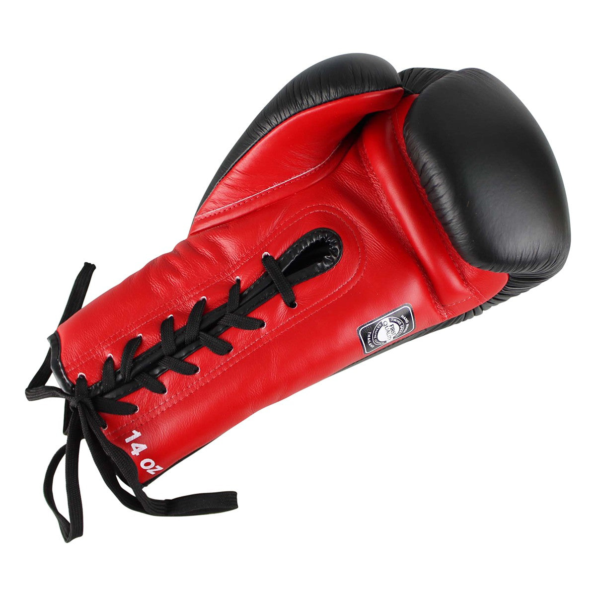 Twins BGLL-1 lace-up boxing gloves - Black/Red