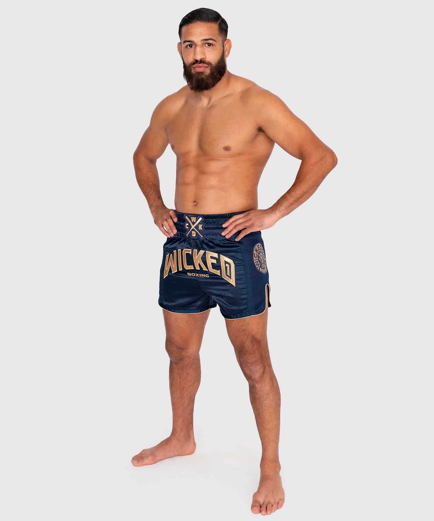 Short De Muay Thai Wicked One Block - Bleu Marine