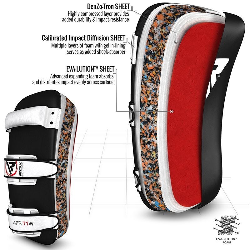RDX Sports Pao Curved Boxing Pad - Black/White