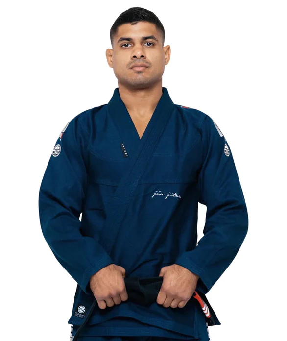 KIMONO DE JJB TATAMI FIGHTWEAR ELEMENTS SUPERLITE - BLEU MARINE