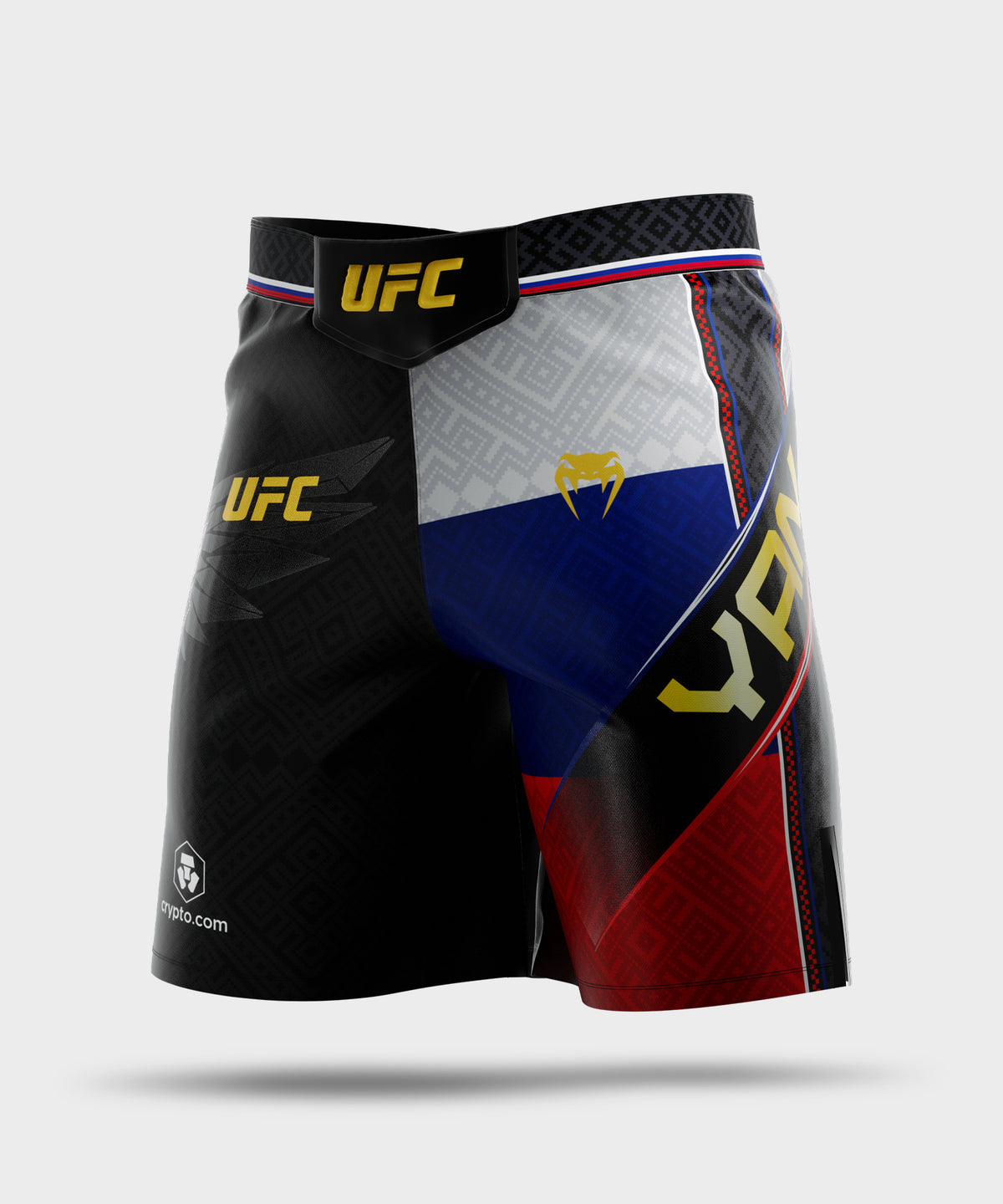 Venum UFC Unrivaled by Venum Petr Yan Men's Long Fit Fight Shorts – Black