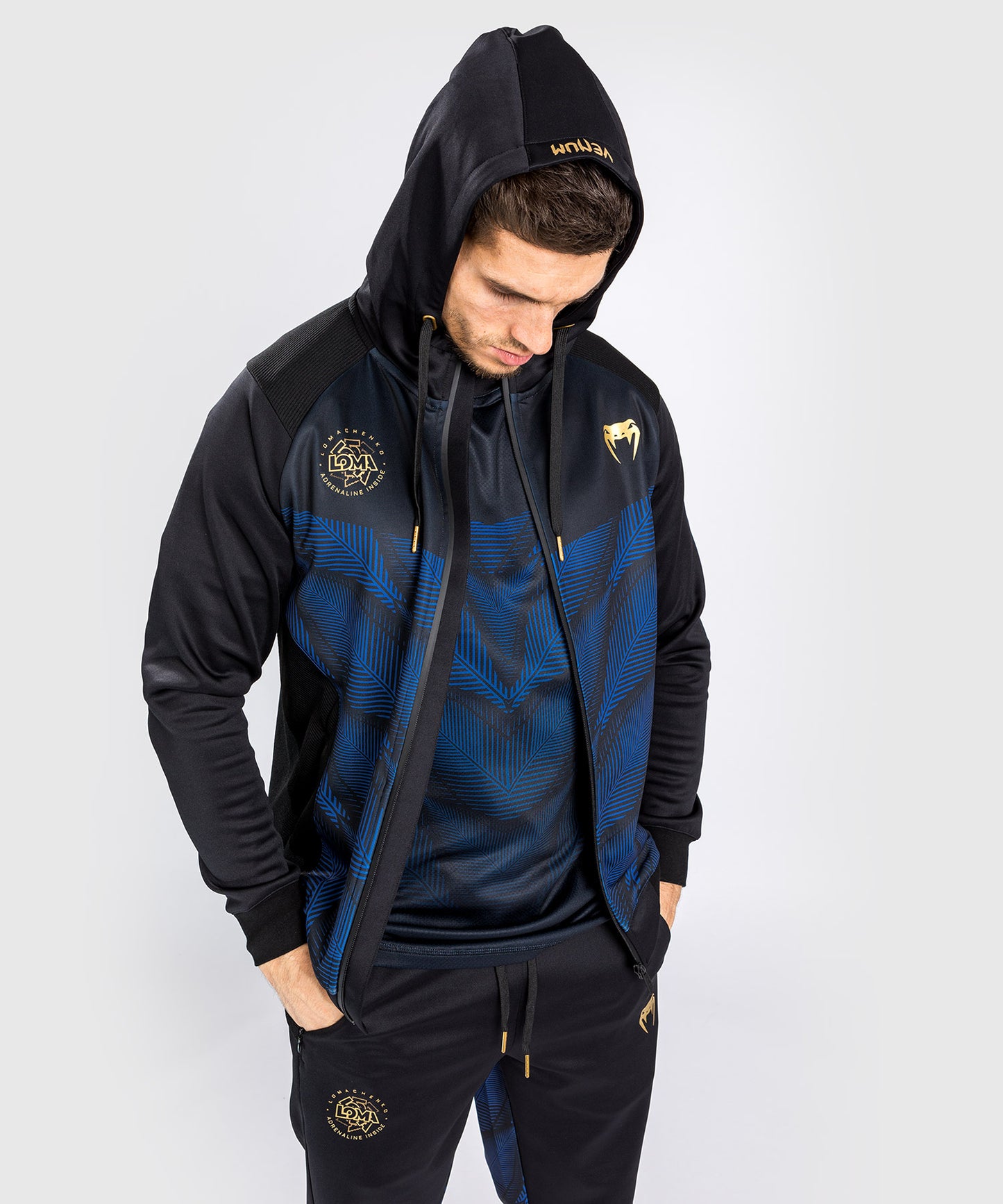 Sweat à capuche Venum Phantom Loma - Noir/Bleu
