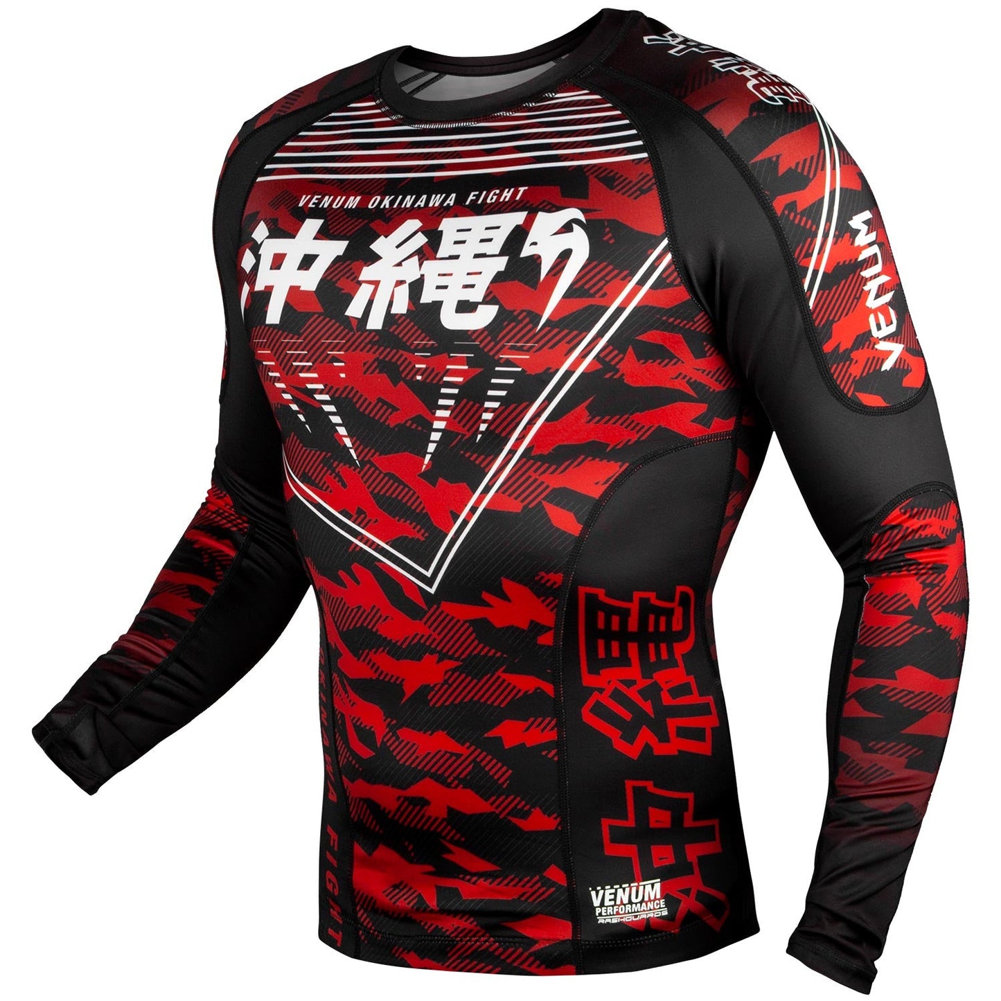 Rashguard Venum Okinawa 2.0 - Long Sleeve - Black/White/Red