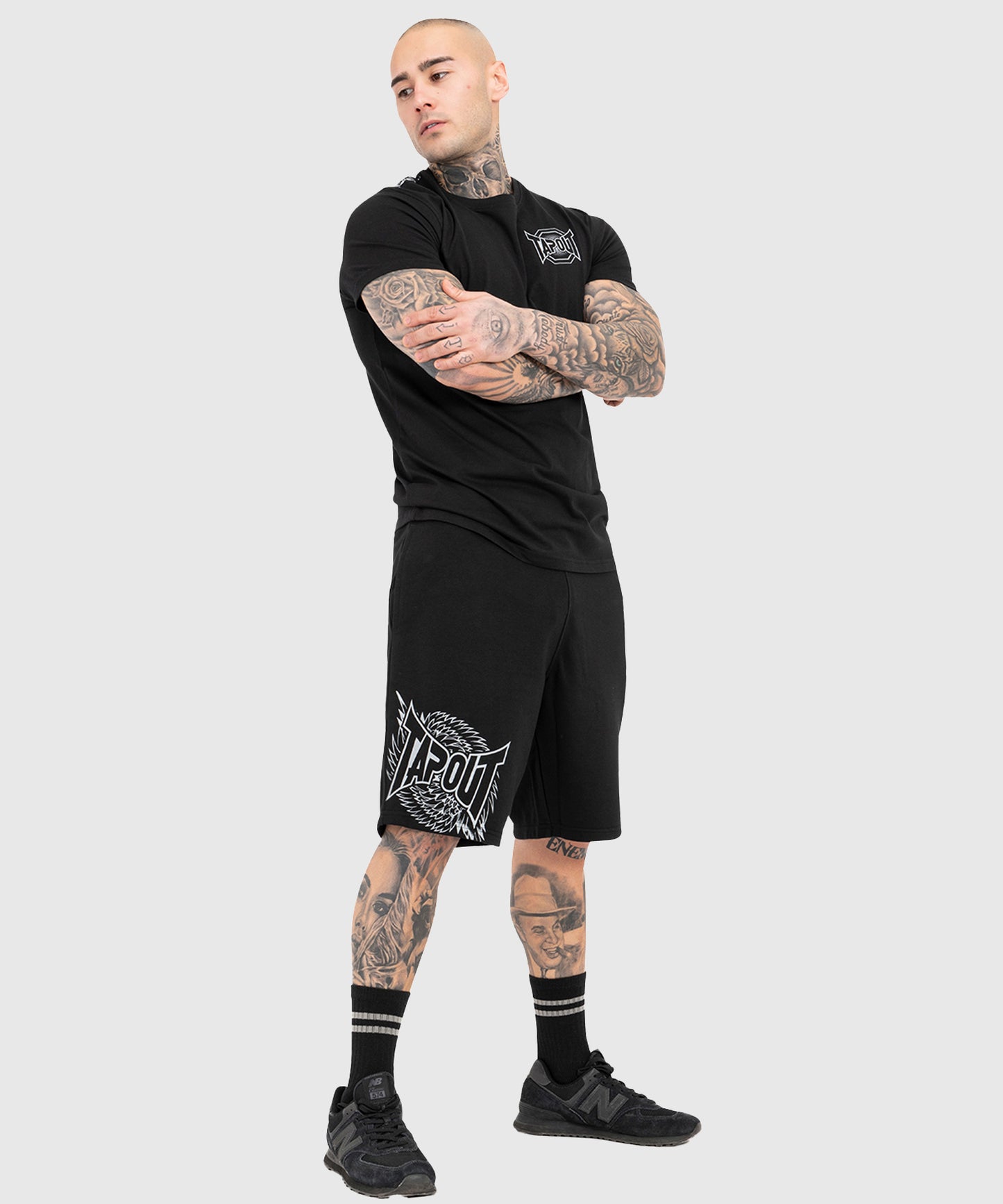 Tapout Spirit Fight Shorts - Black/Grey