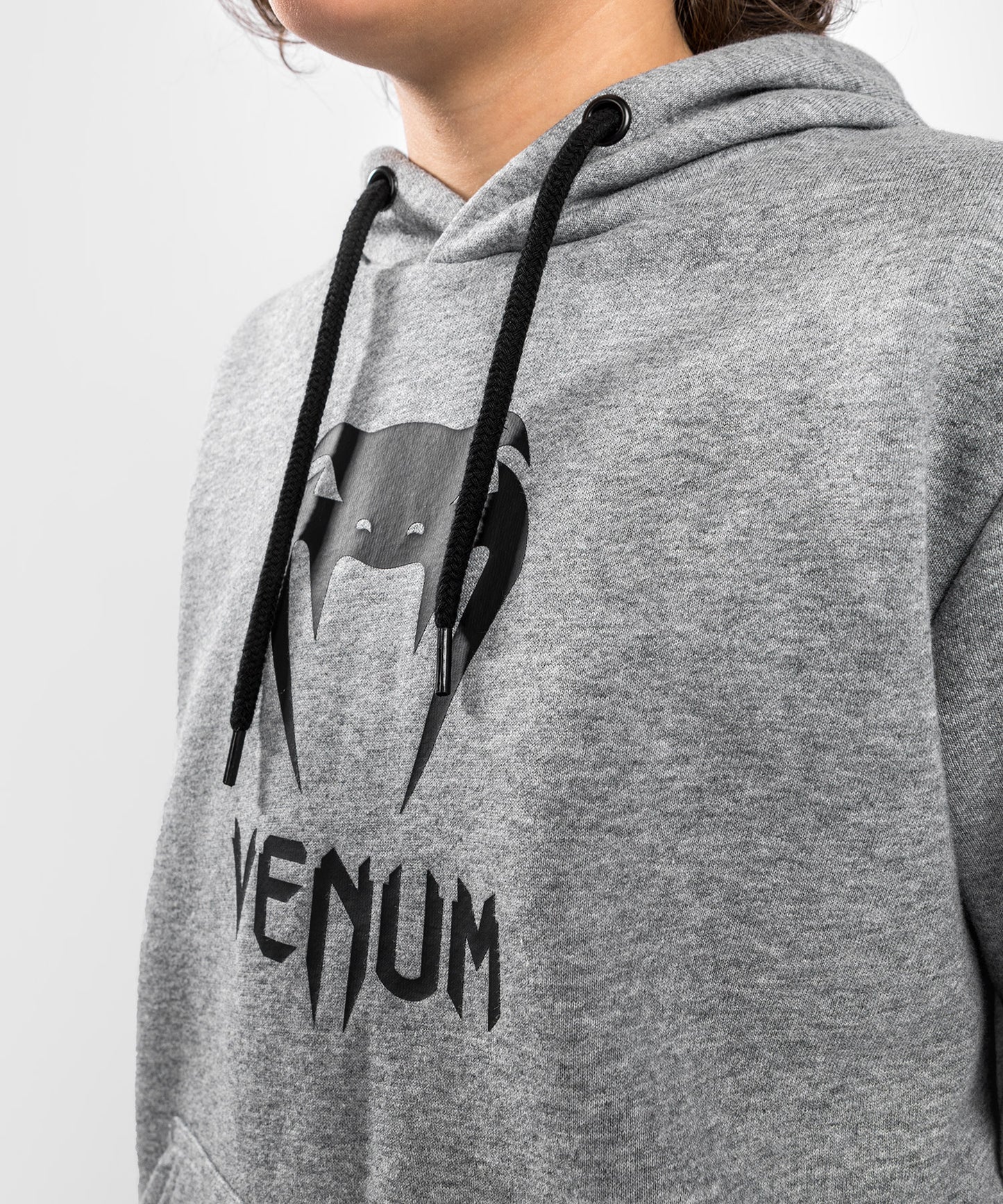 Venum Classic Hooded Sweatshirt - For Kids - Light Mottled Grey
