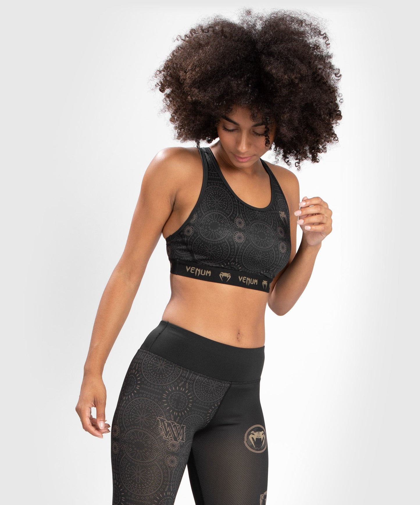 Venum Santa Muerte Dark Side Bra - Schwarz/Braun
