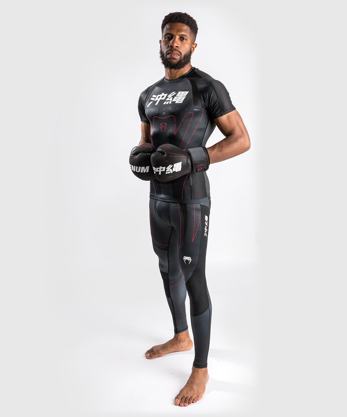 Rashguard Venum Okinawa 3.0 - Short Sleeve - Black/Red