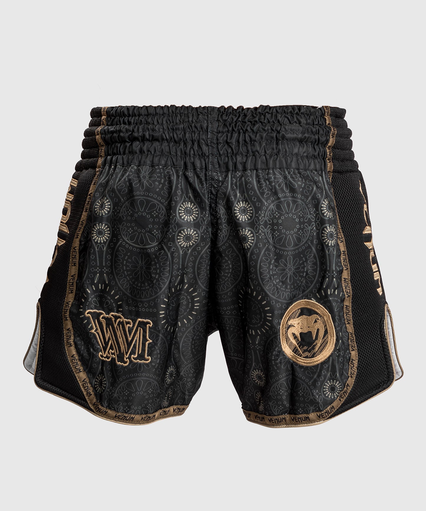 Muay Thai Santa Muerte Dark Side Venum Muay Thai Shorts- Schwarz/Braun