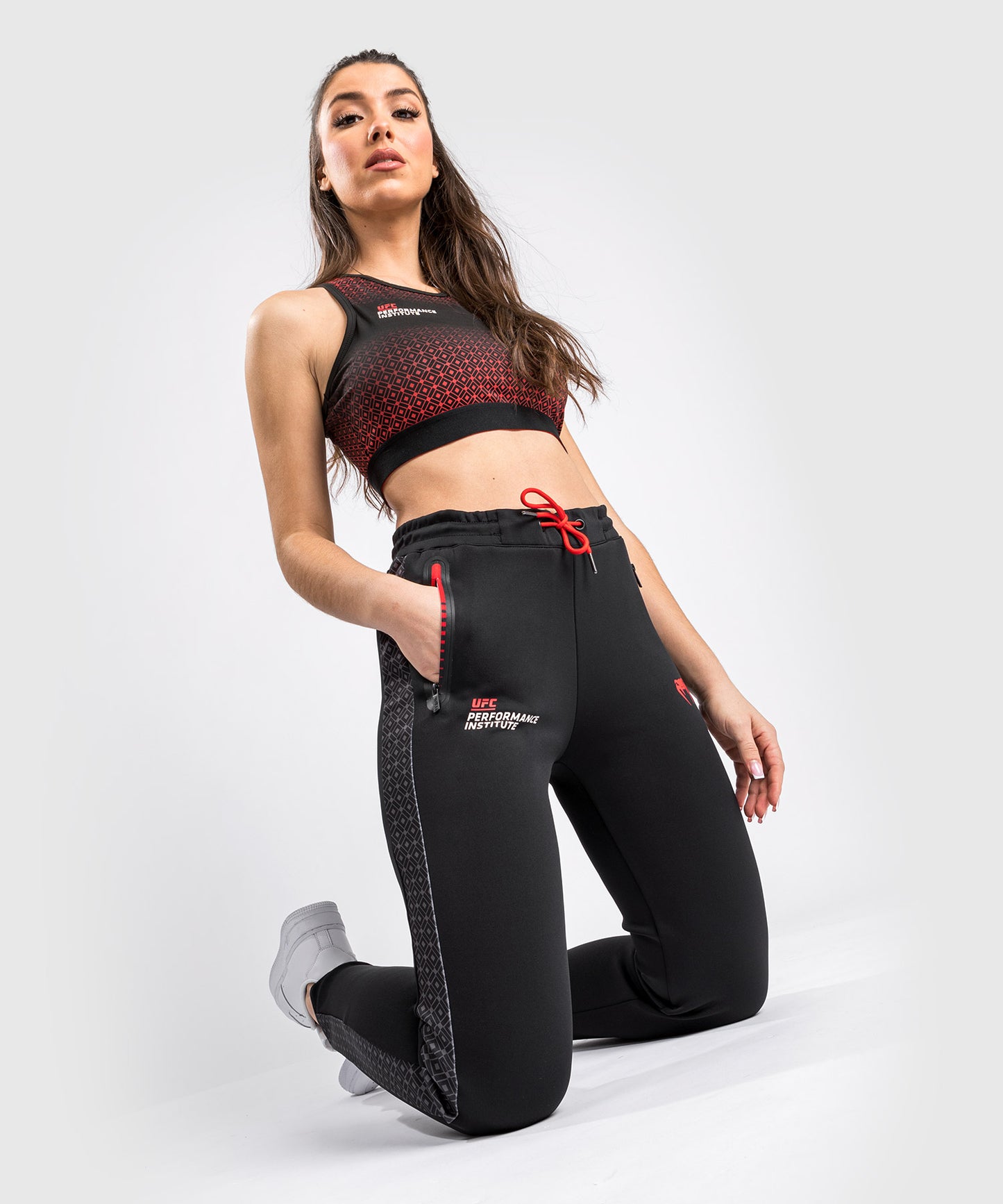 Pantalon de jogging UFC Venum Performance Institute - Pour Femmes - Noir/Rouge