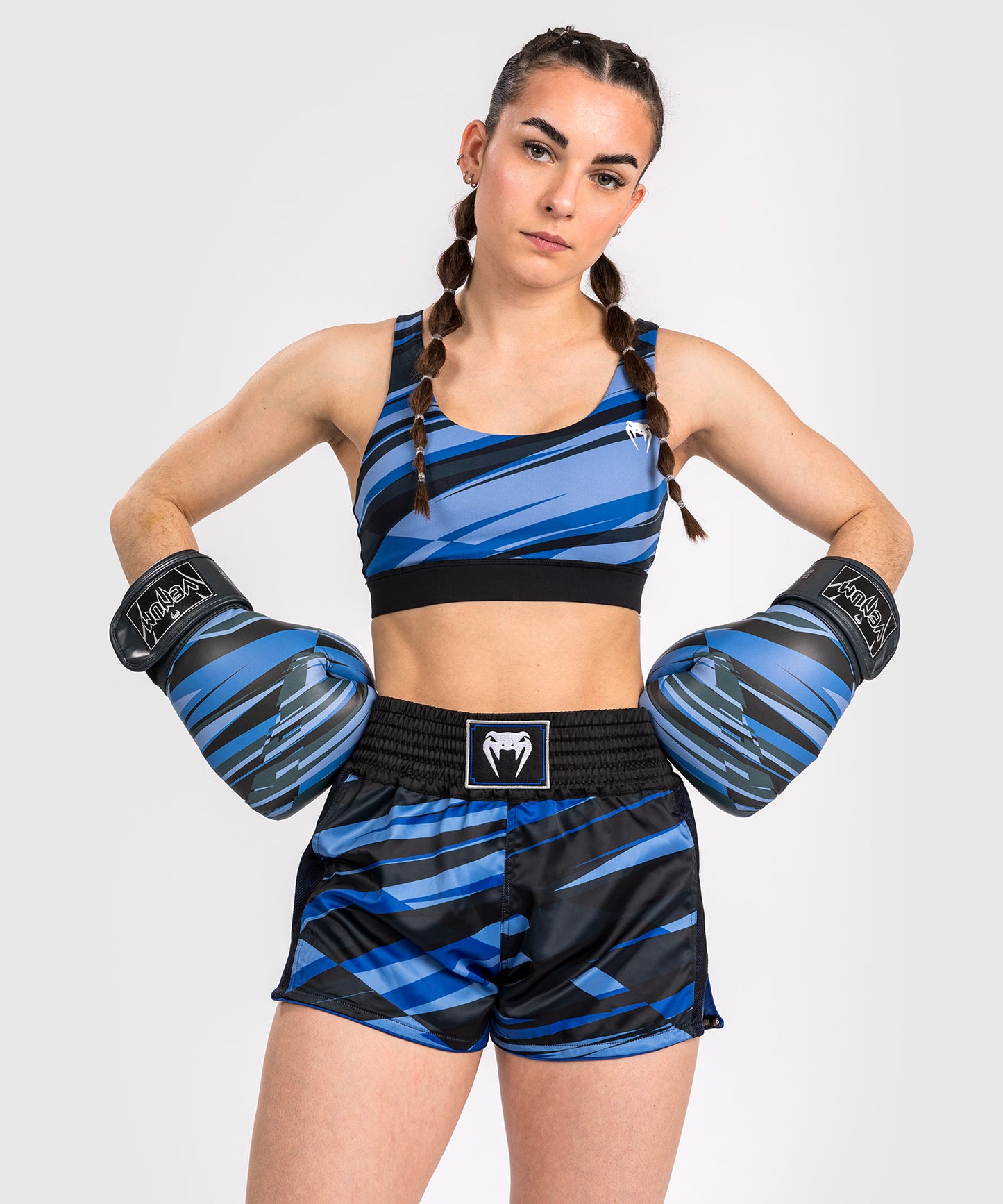Venum Abyss Short da Muay Thai da Donna - Blu Ombra