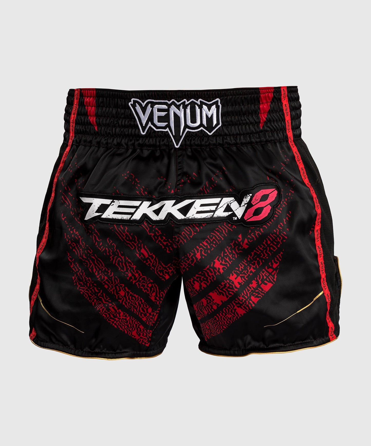 Venum x Tekken 8 Muay Thai Shorts - Marshall Law - Black/Red/Gold