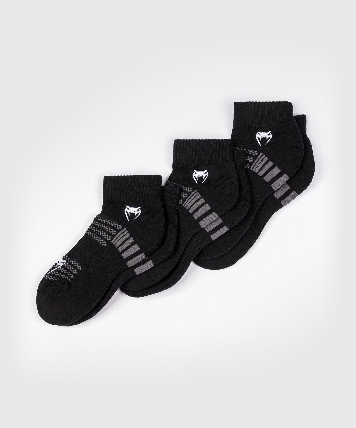Pack de 3 Paires de Chaussettes Courtes Venum Vector  - Noir/Gris