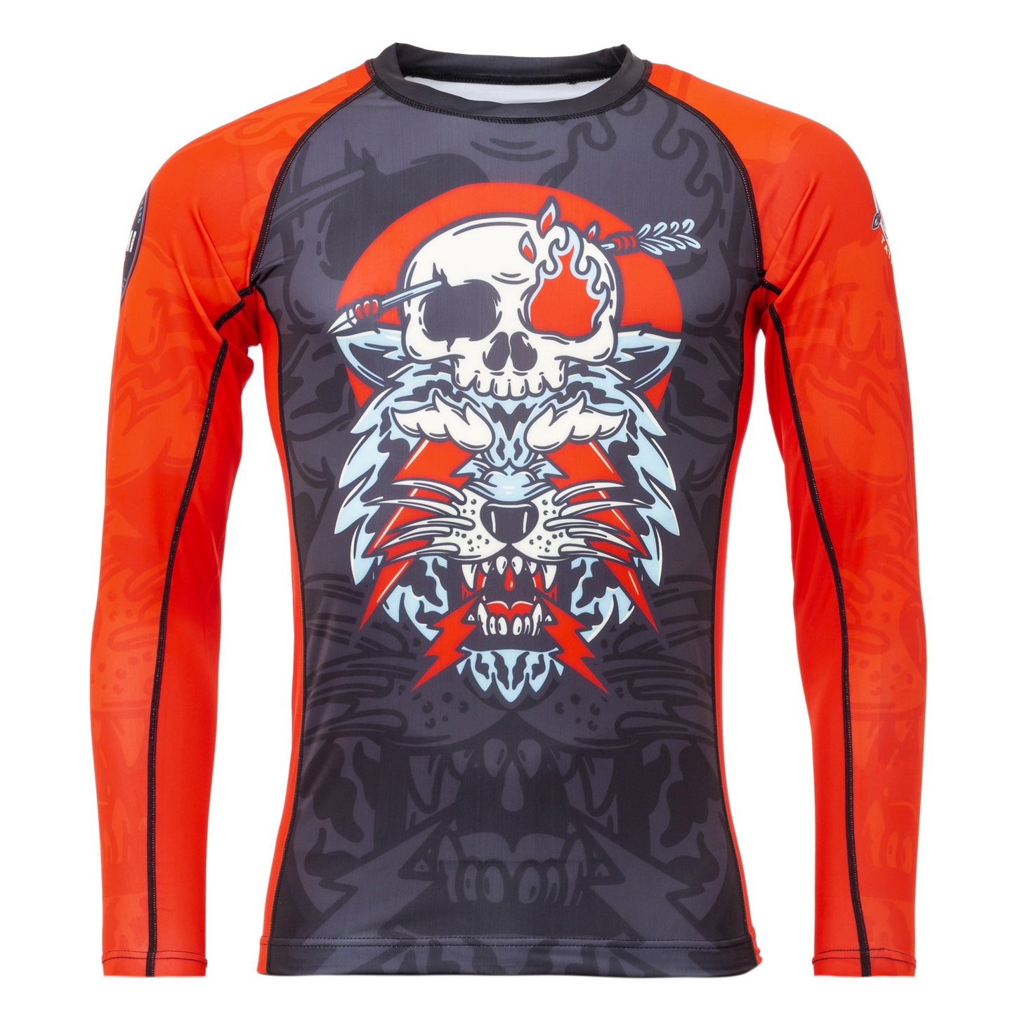Eco Tech Recycled Compression T-Shirt Tatami Fightwear Head Hunter - Longsleeve - Schwarz/Rot