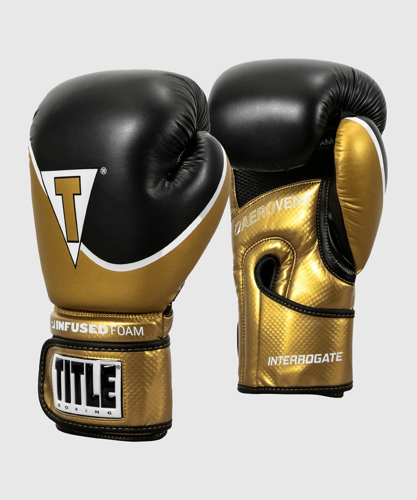 Title Boxing Infused Foam Interrogate 2.0 Boxing Gloves – Gold/Black