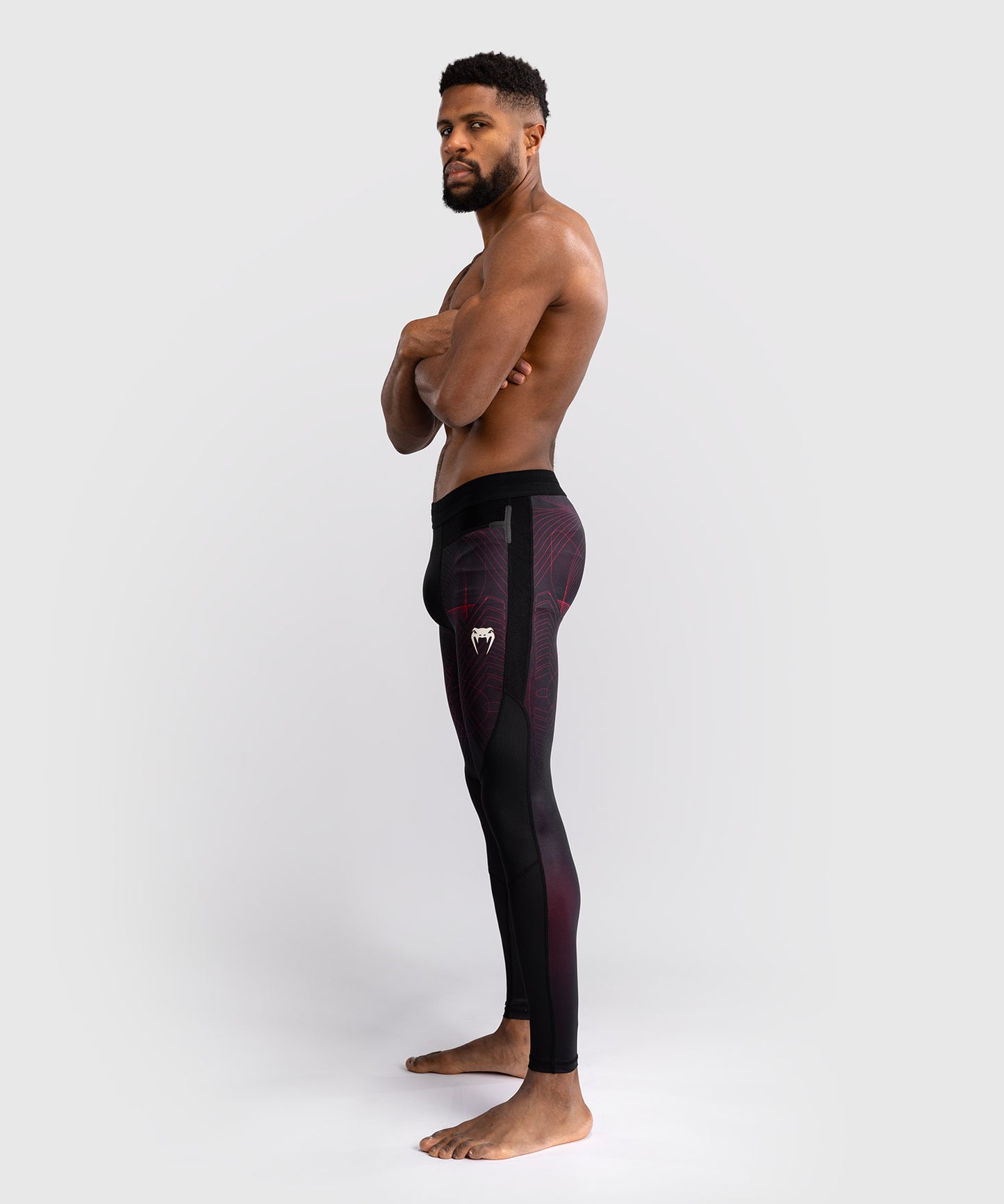 Venum G-Fit Air Kompressionshose für Männer - Tiefschwarz/Feuerrot
